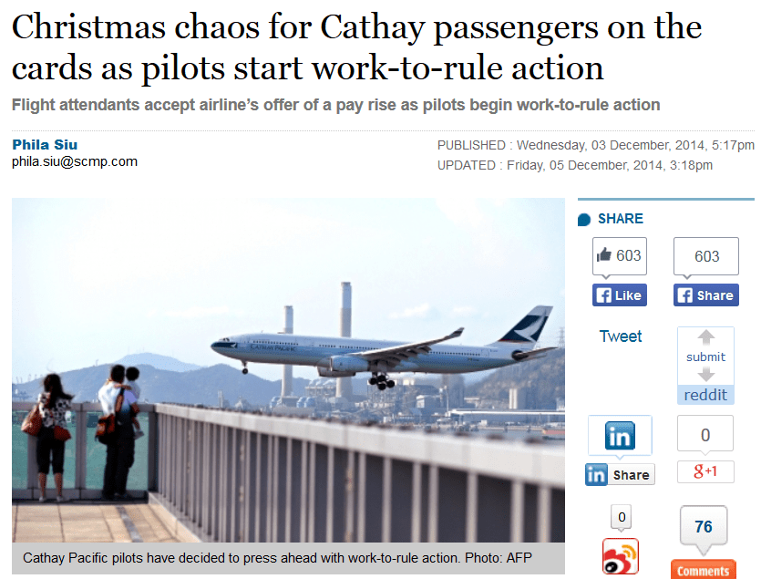 Cathay Pacific Pilots Begin WorkToRule Action LoyaltyLobby