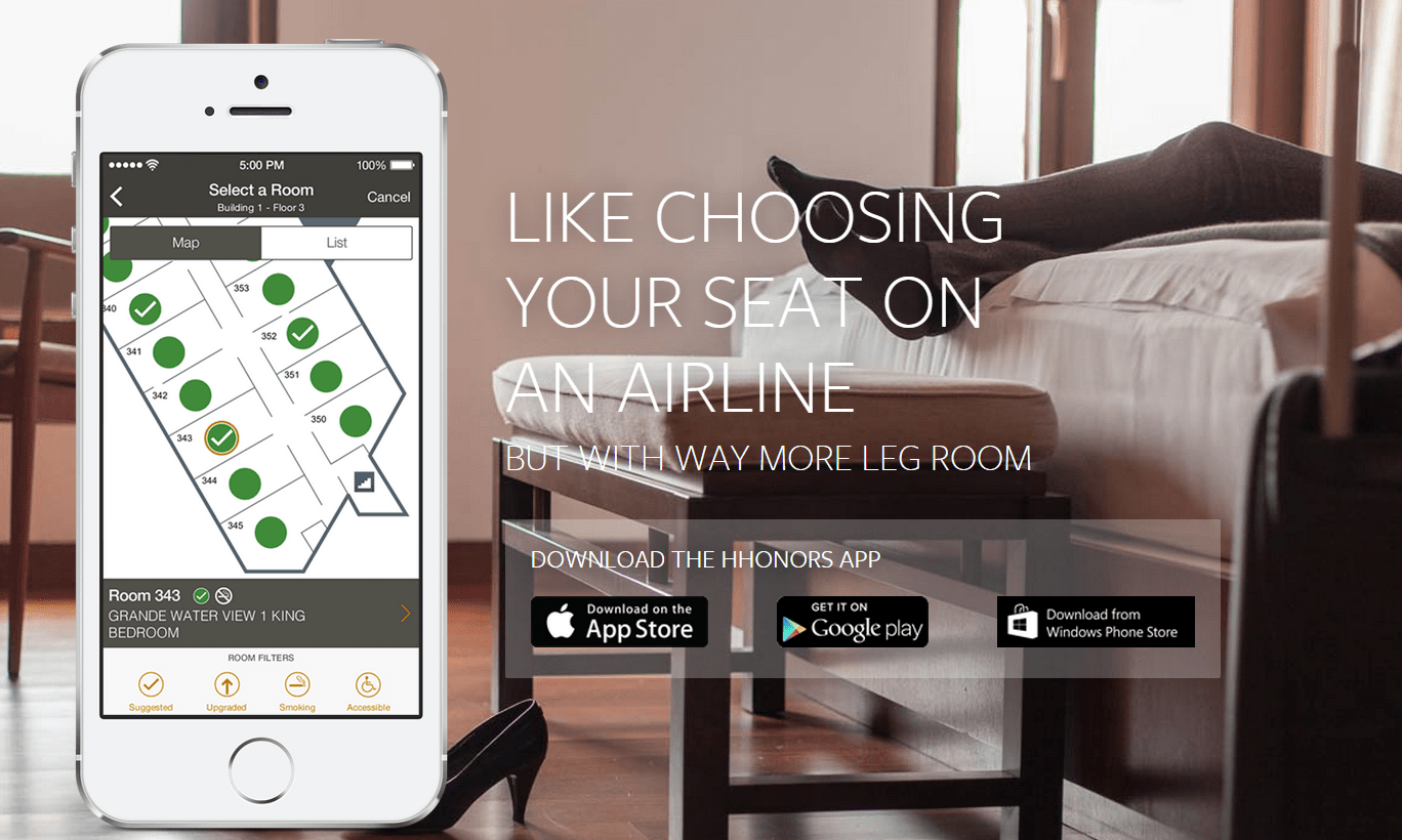 Hilton Mobile App Now Allows You To Choose Room & Check In Online