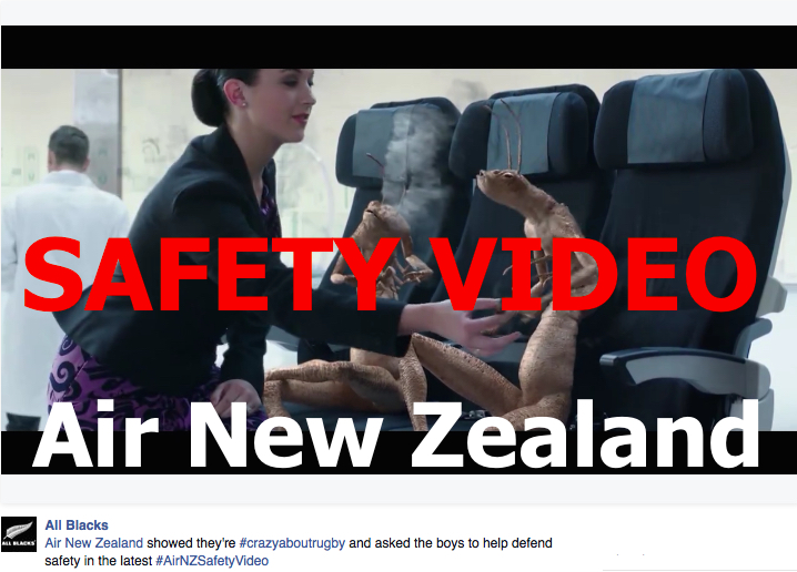 Air New Zealand New ‘Men In Black Safety Defenders’ Onboard Video