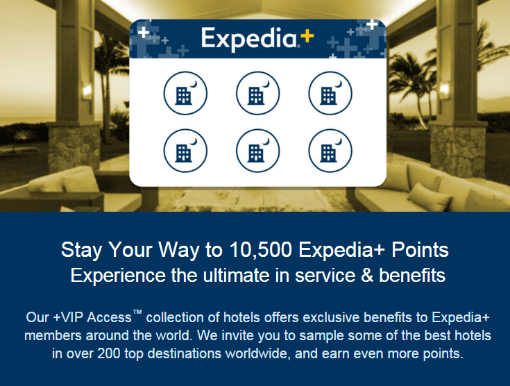 Expedia+ Rewards 10,500 Bonus Points For Staying 6 Nights At VIP Access