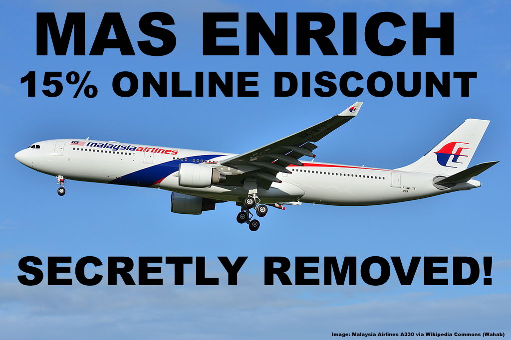 Malaysia Airlines Enrich Secretly Discontinues 15 Online