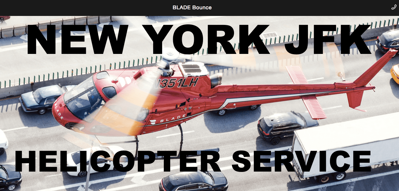 New Helicopter Service BLADE Takes Off Ex New York JFK Airport In A Big