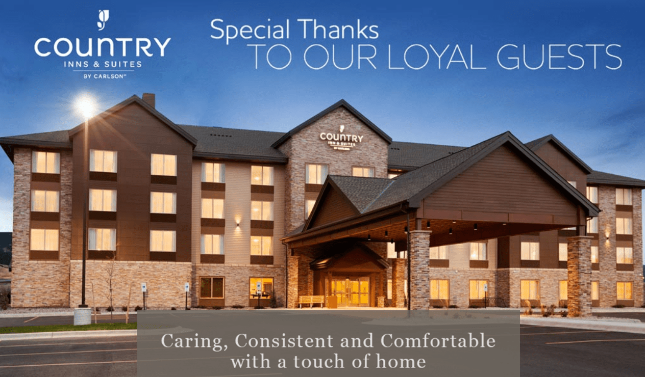 Club Carlson Country Inns & Suites Free Points For Some (500 to 2,000