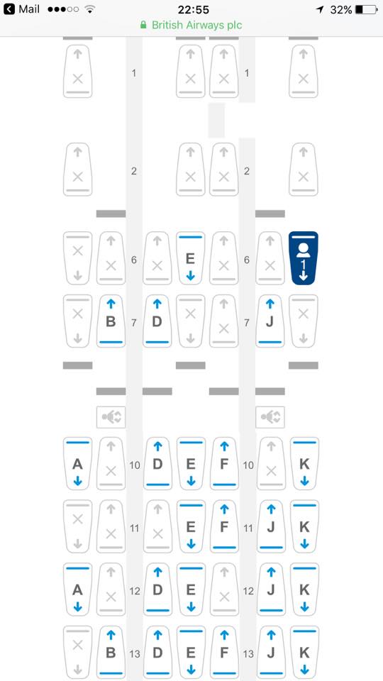 British Airways Seat Selection Matttroy