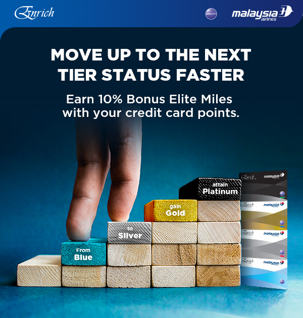Malaysia Airlines Enrich Offers 10 Bonus Elite Miles For All Credit