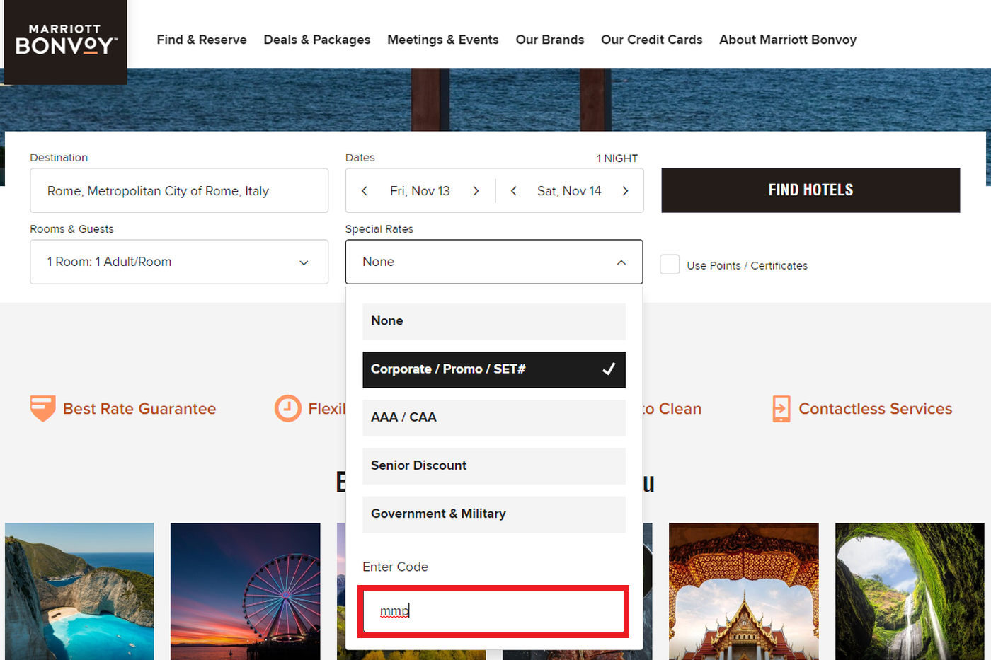 Marriott Friends & Family Rate Plan LoyaltyLobby