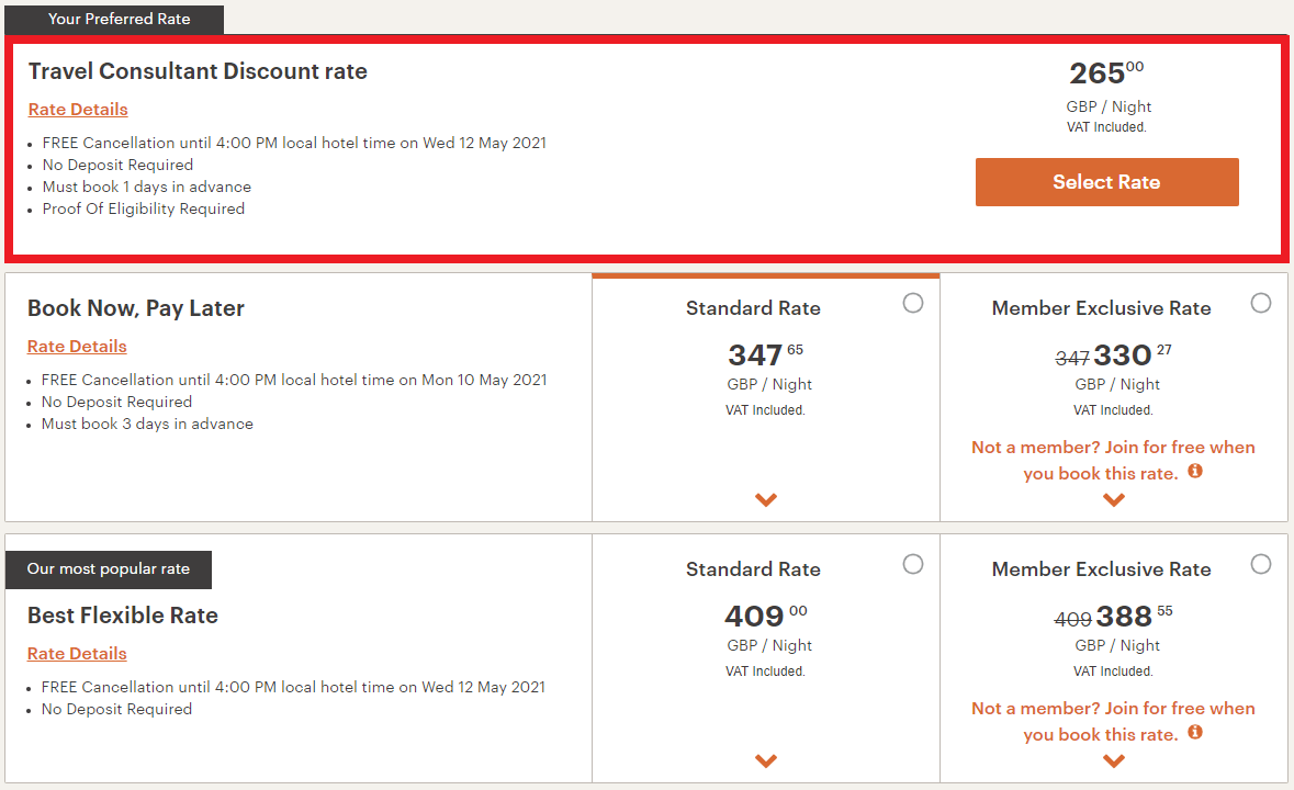 IHG Travel Agent & Consultant Discount Rate LoyaltyLobby