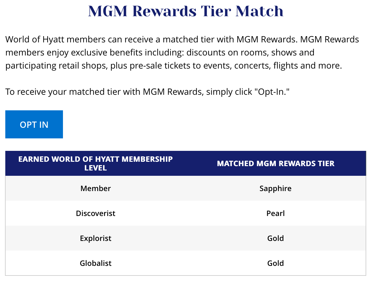 MGM Rewards Just Completed Its Annual Member Tier Downgrades, Hyatt
