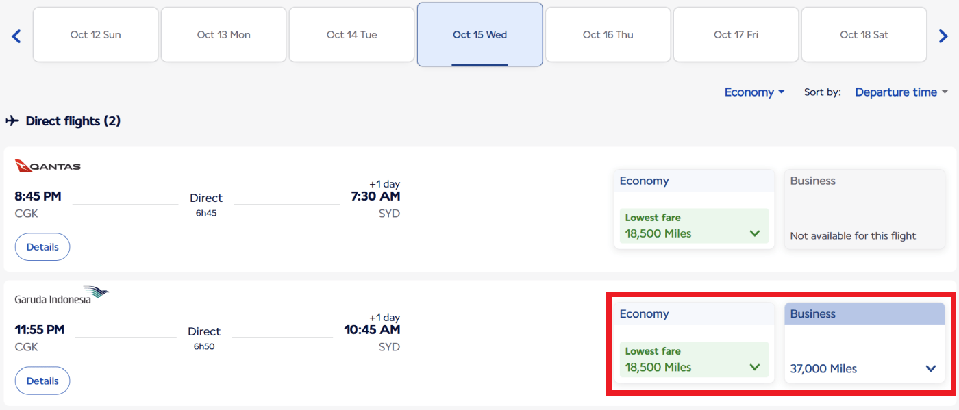 Garuda Indonesia Awards Using Qatar Airways Privilege Club Avios(06)
