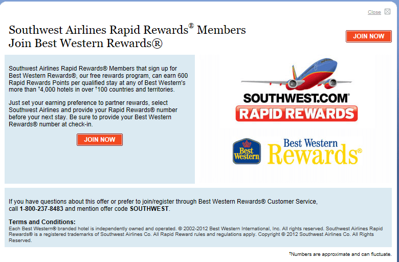 Best Western Rewards Gold elite after one stay for Southwest Airlines