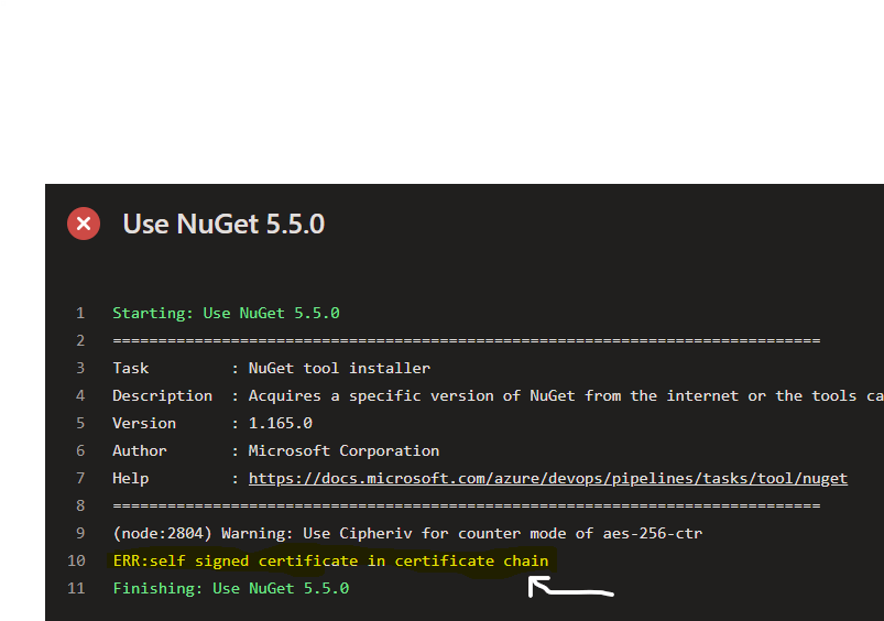 Setting up an Azure DevOps agent behind a proxy with self