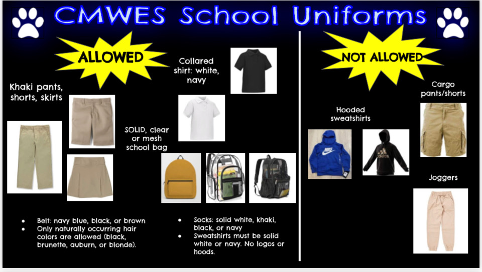 Uniforms C.M. Washington Elementary School