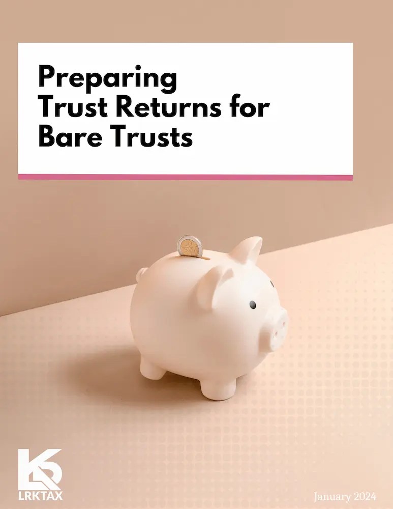 Preparing Trust Returns (T3) for Bare Trusts LRK Tax LLP
