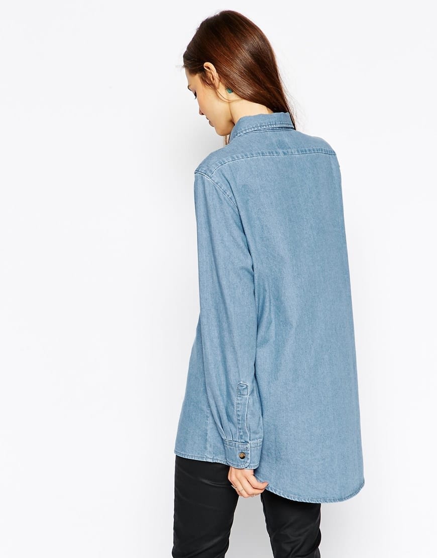 Denim Boyfriend Shirt in Pretty Vintage Wash L. Ronae Nicks, Esquire