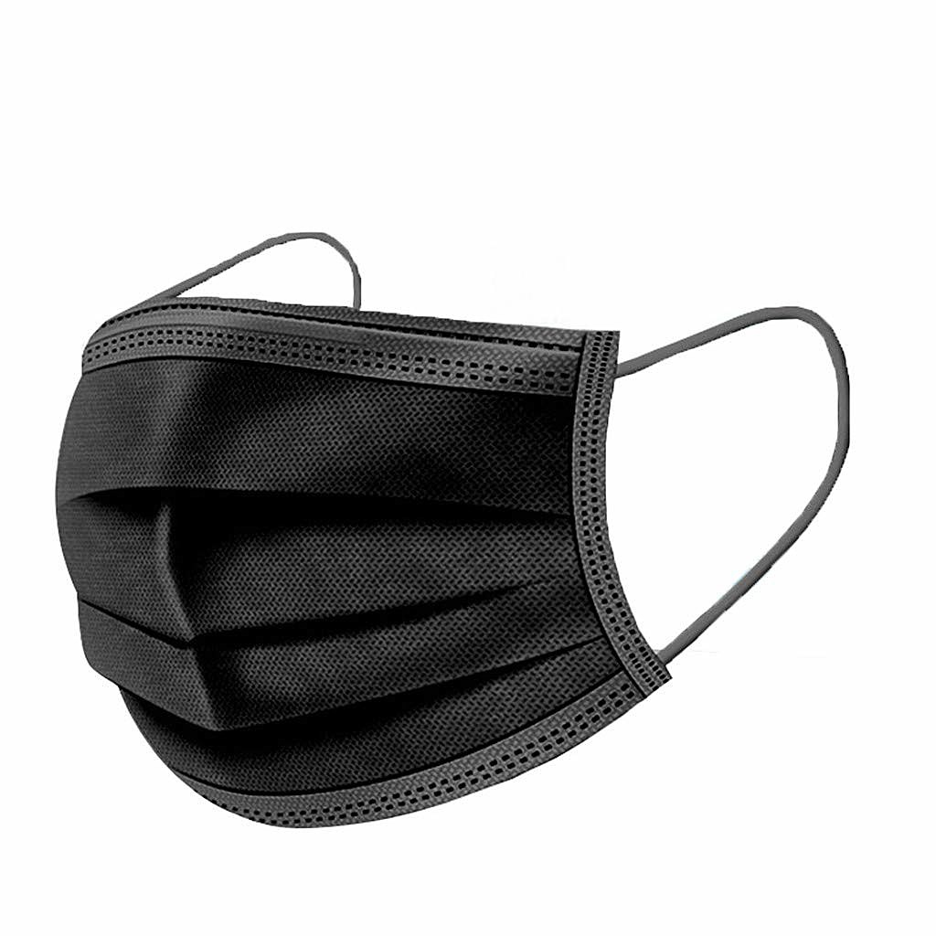 BLACK 3 PLY SURGICAL MASKS (50/PACK) LRS Supply