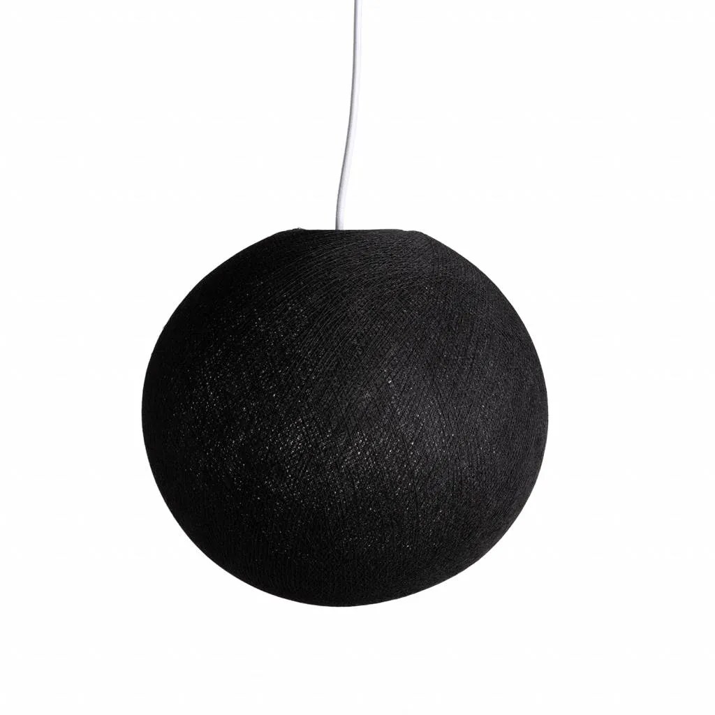 Hanglamp Black Cotton Ball Lights