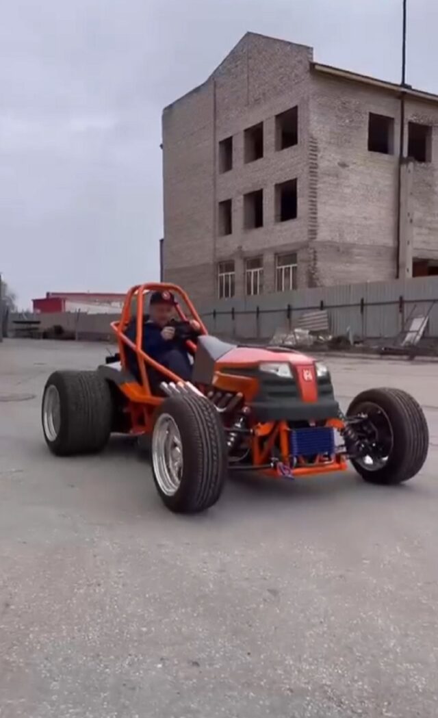 Custom Built Husqvarna Racing Lawn Mower Uses LS Power