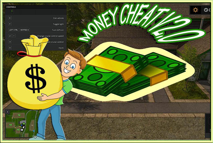 Money Cheat v 2.0 FS17 mod
