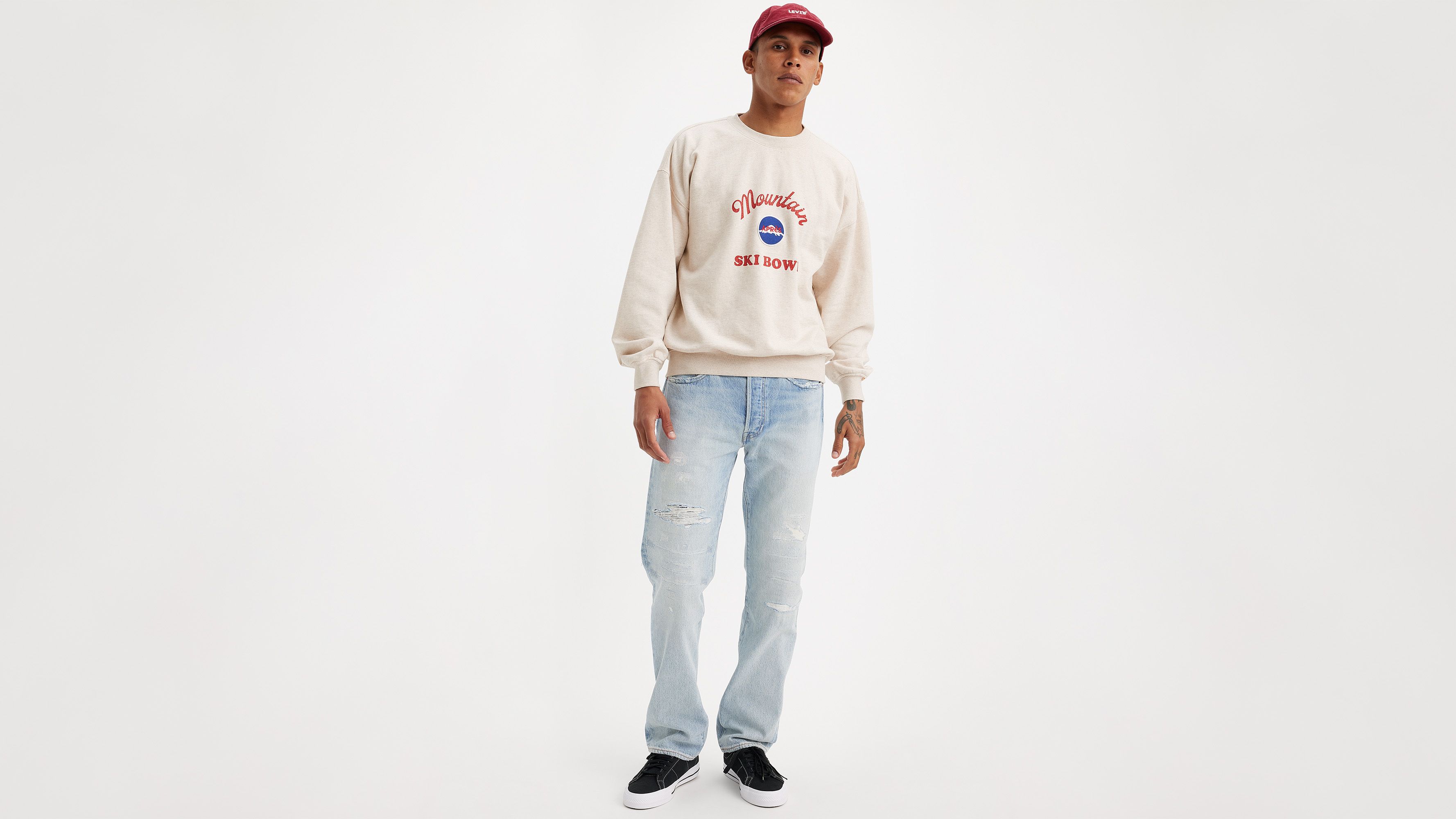 Levi's® 501® Original Lightweight Transitional Cotton Jeans Blue