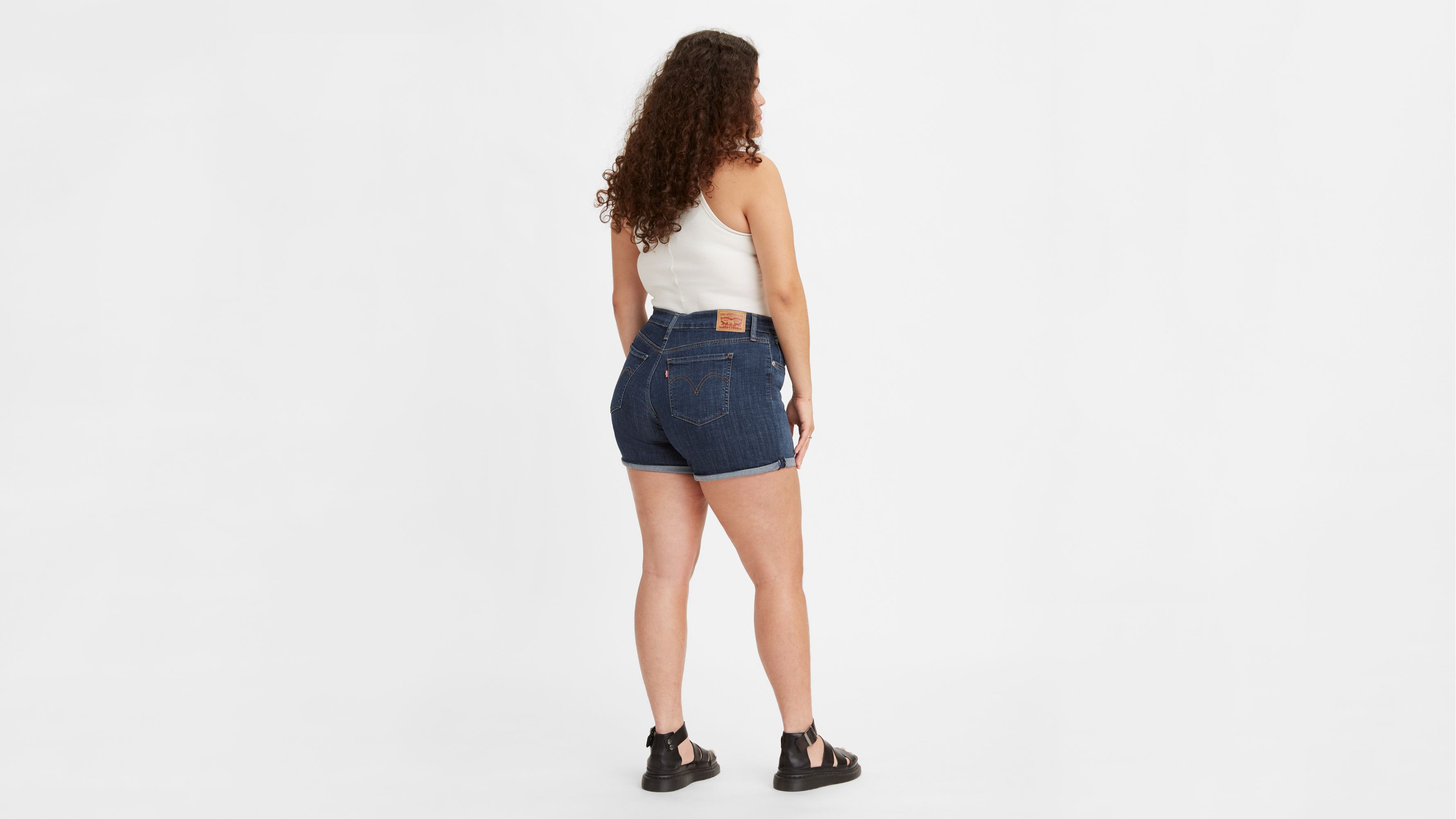 Mid Length Women's Shorts Dark Wash Levi's® US