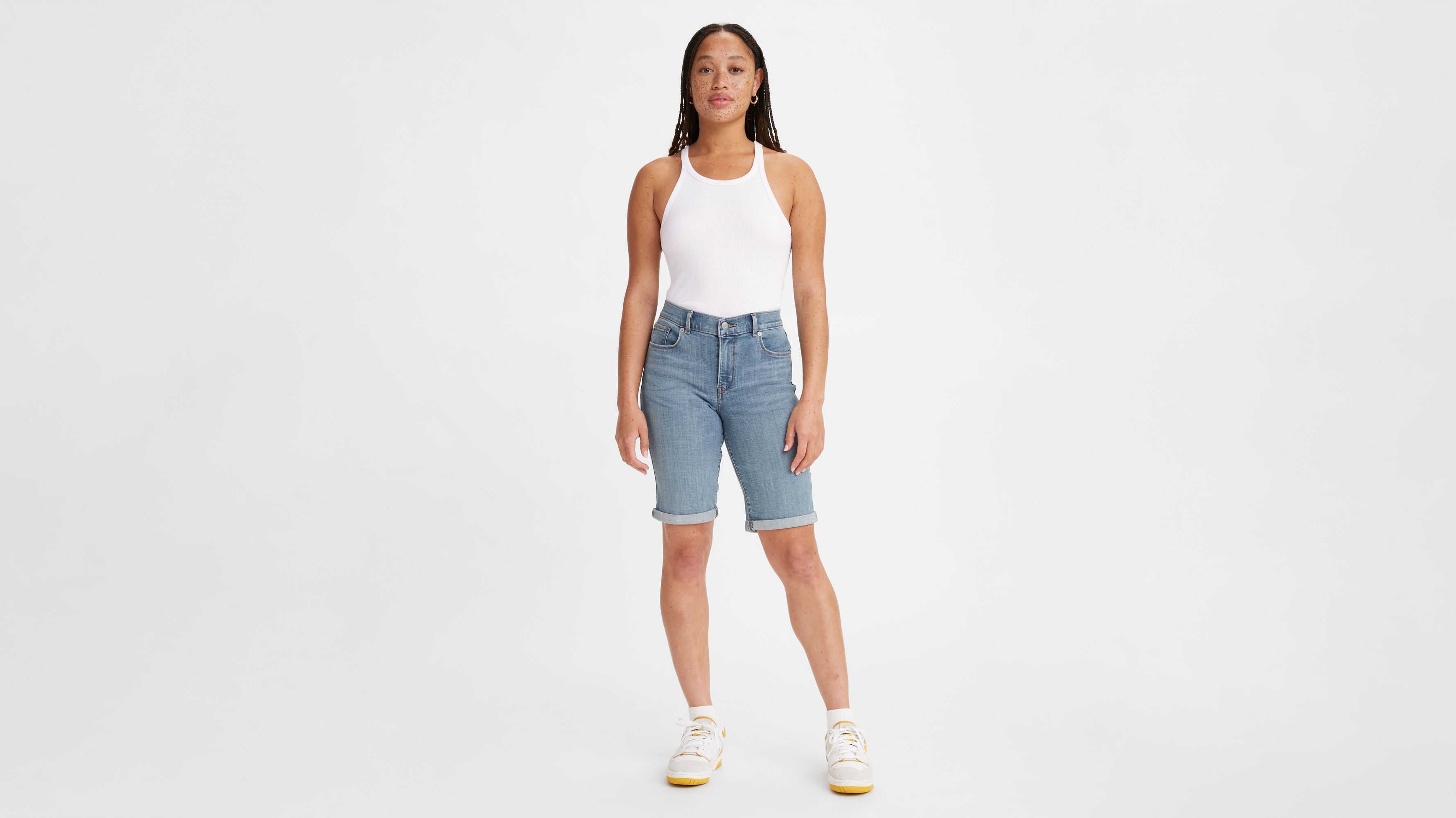 Classic Bermuda Women&rsquo;s Shorts - Medium Wash | Levi&rsquo;s® US