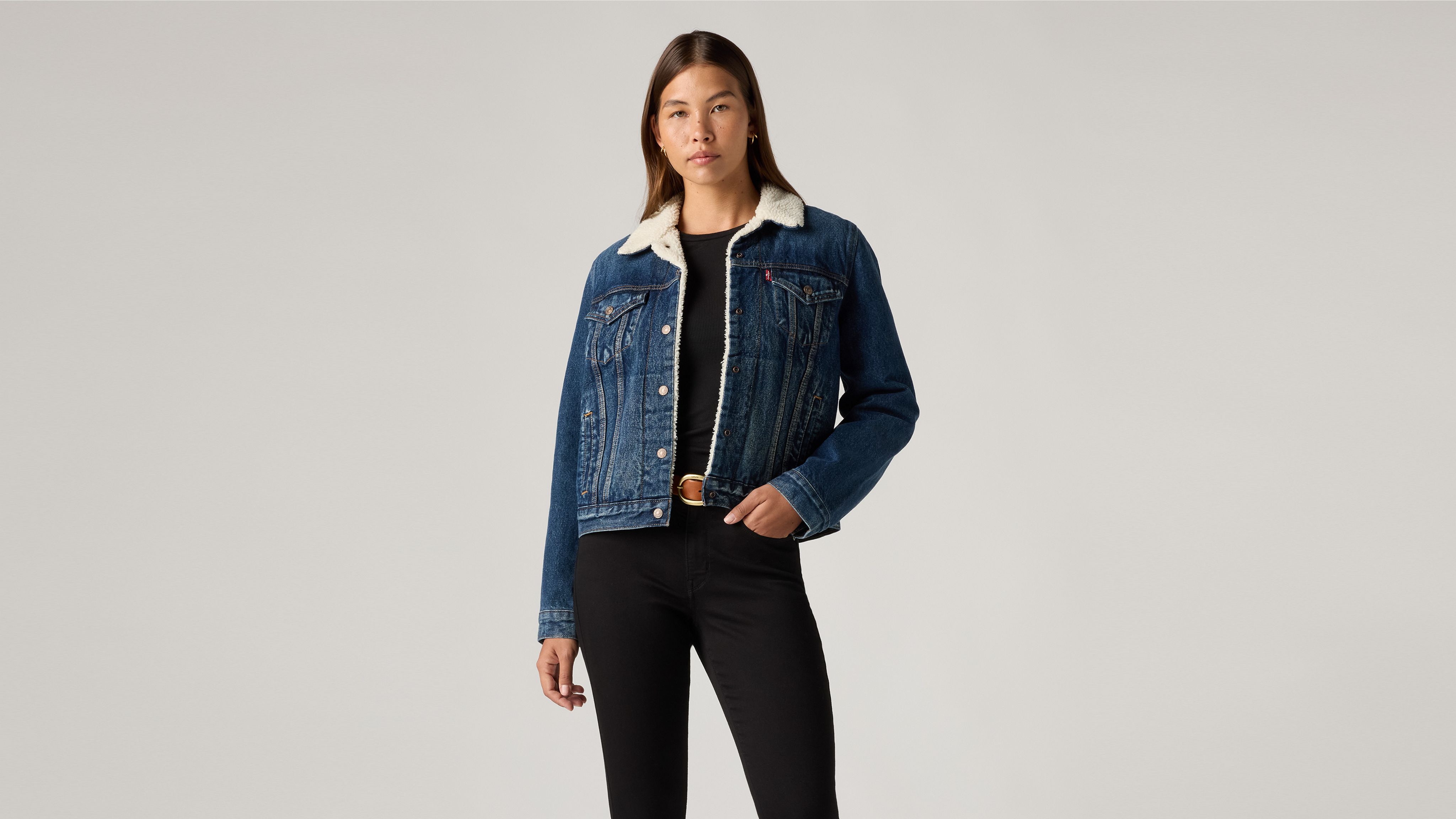 Original Sherpa Trucker Jacket Dark Wash Levi's® US