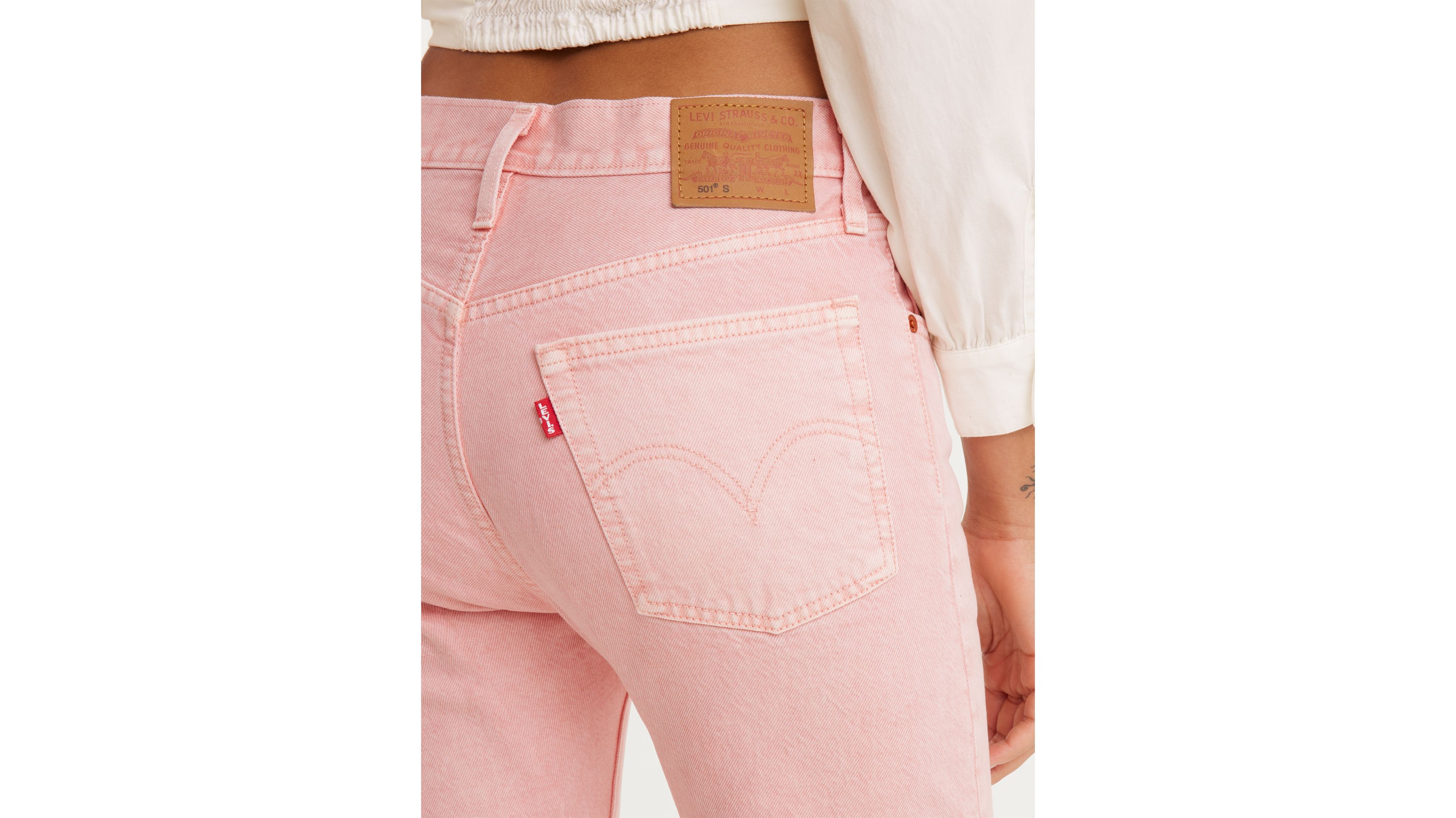 501® Original Cropped Women's Colored Denim Jeans Pink Levi's® US