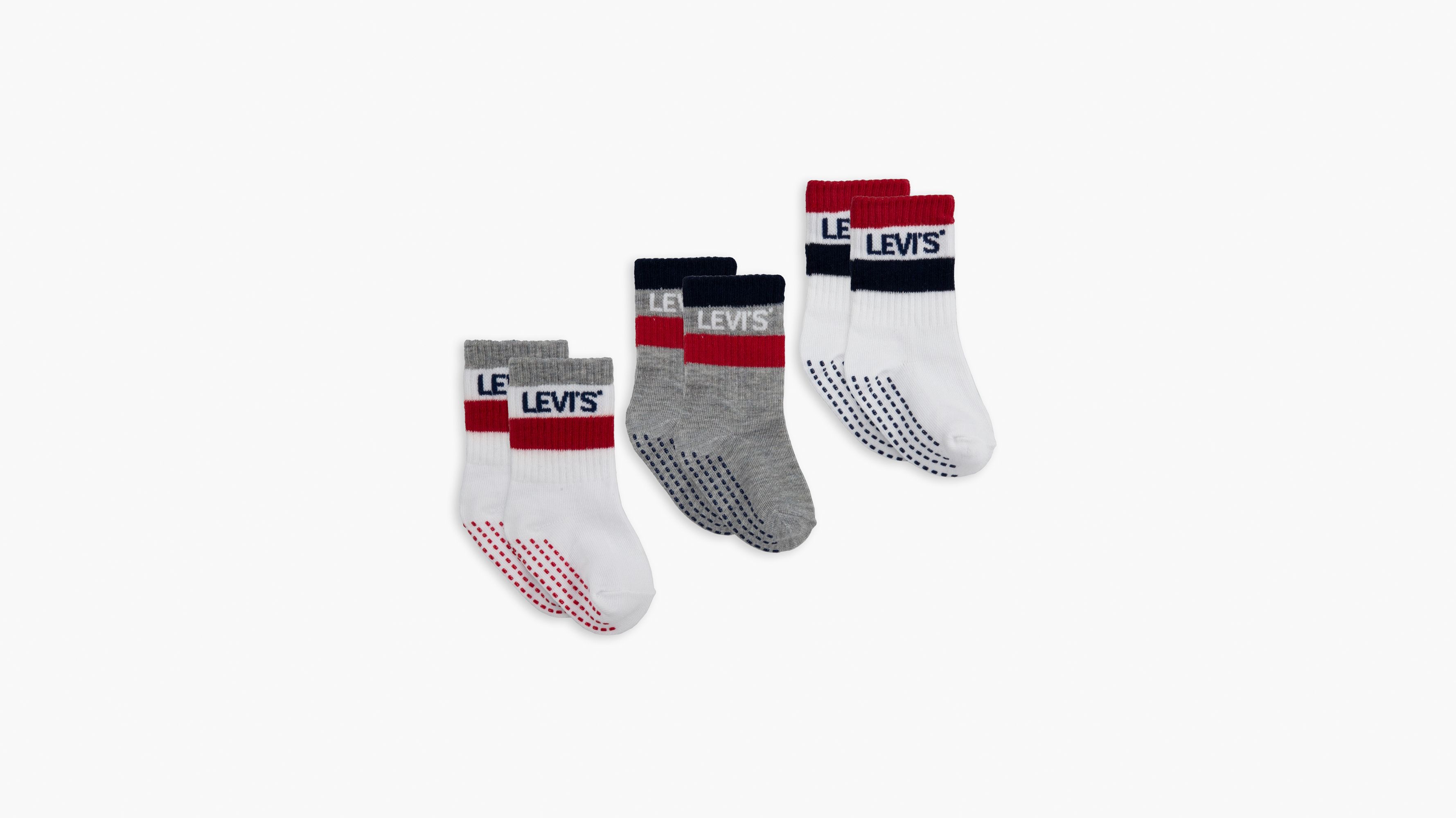 Baby 3 Pack Gripper Socks Black Levi's® US
