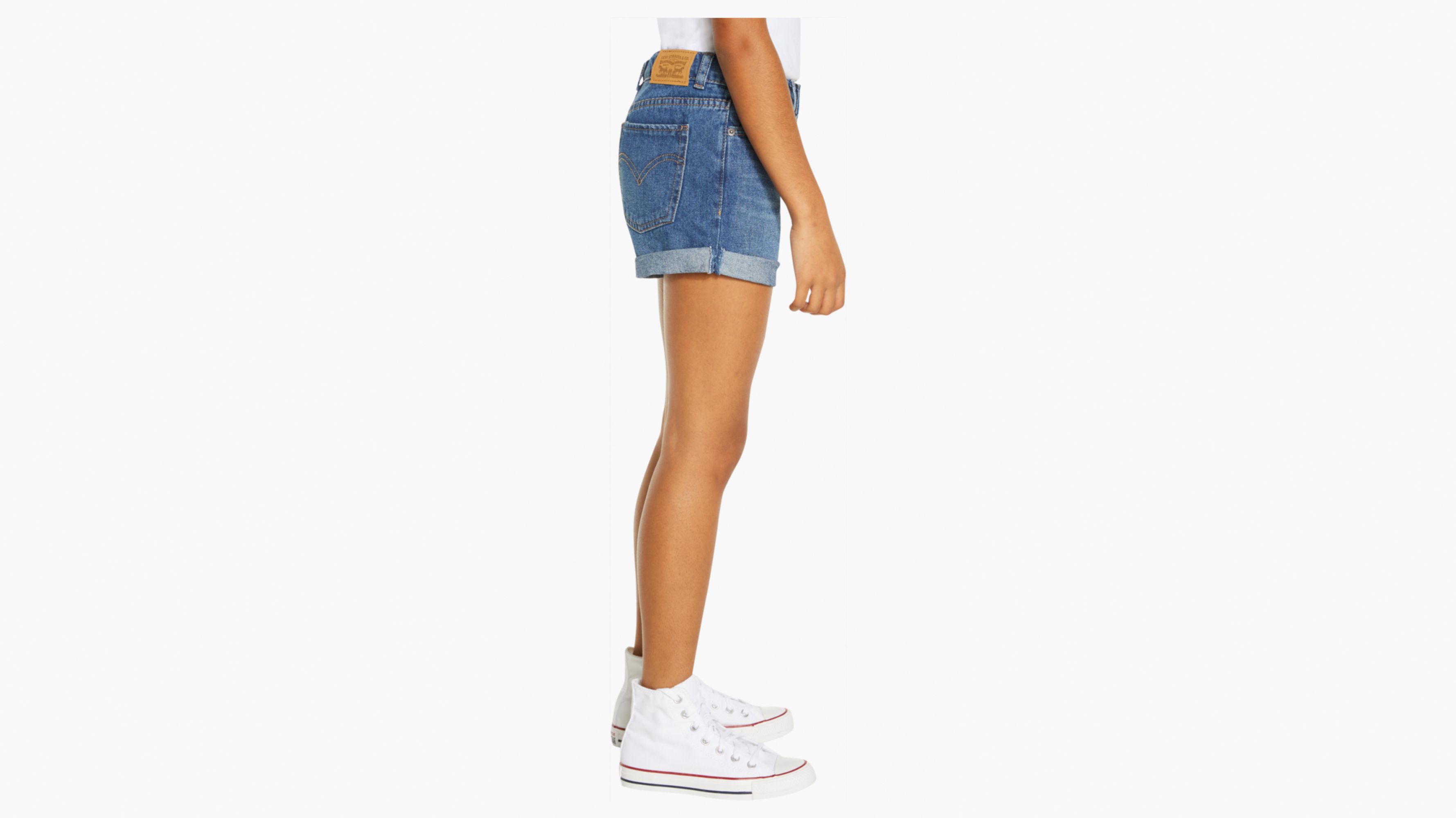 Girlfriend Big Girls Shorty Shorts 716 Medium Wash Levi's® US