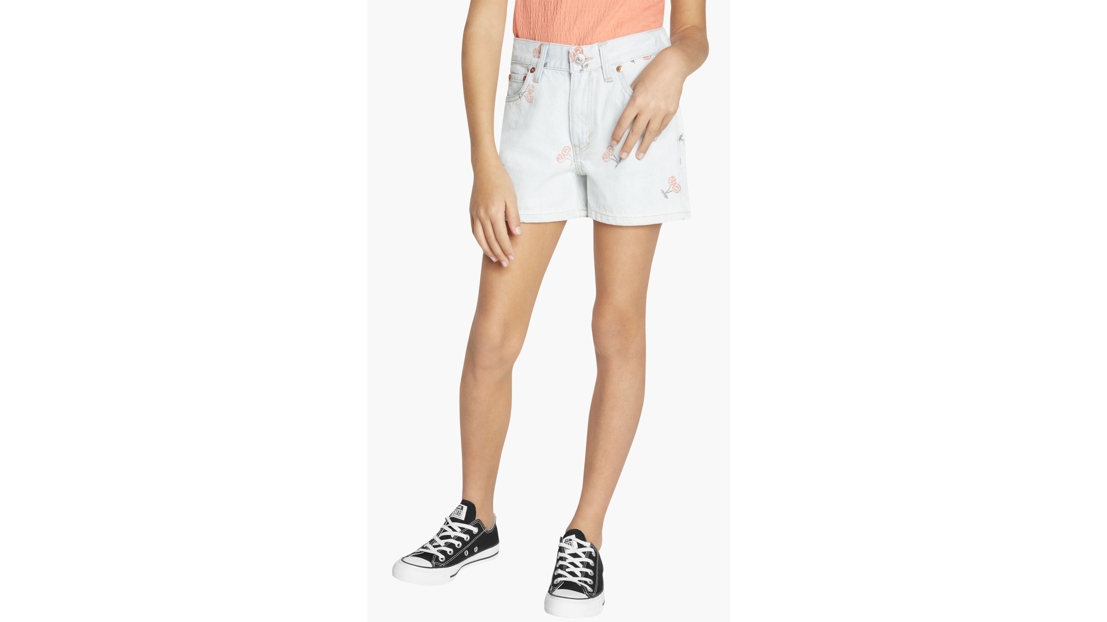 Cherry Print High Rise Big Girls Shorts 716 Light Wash Levi's® US