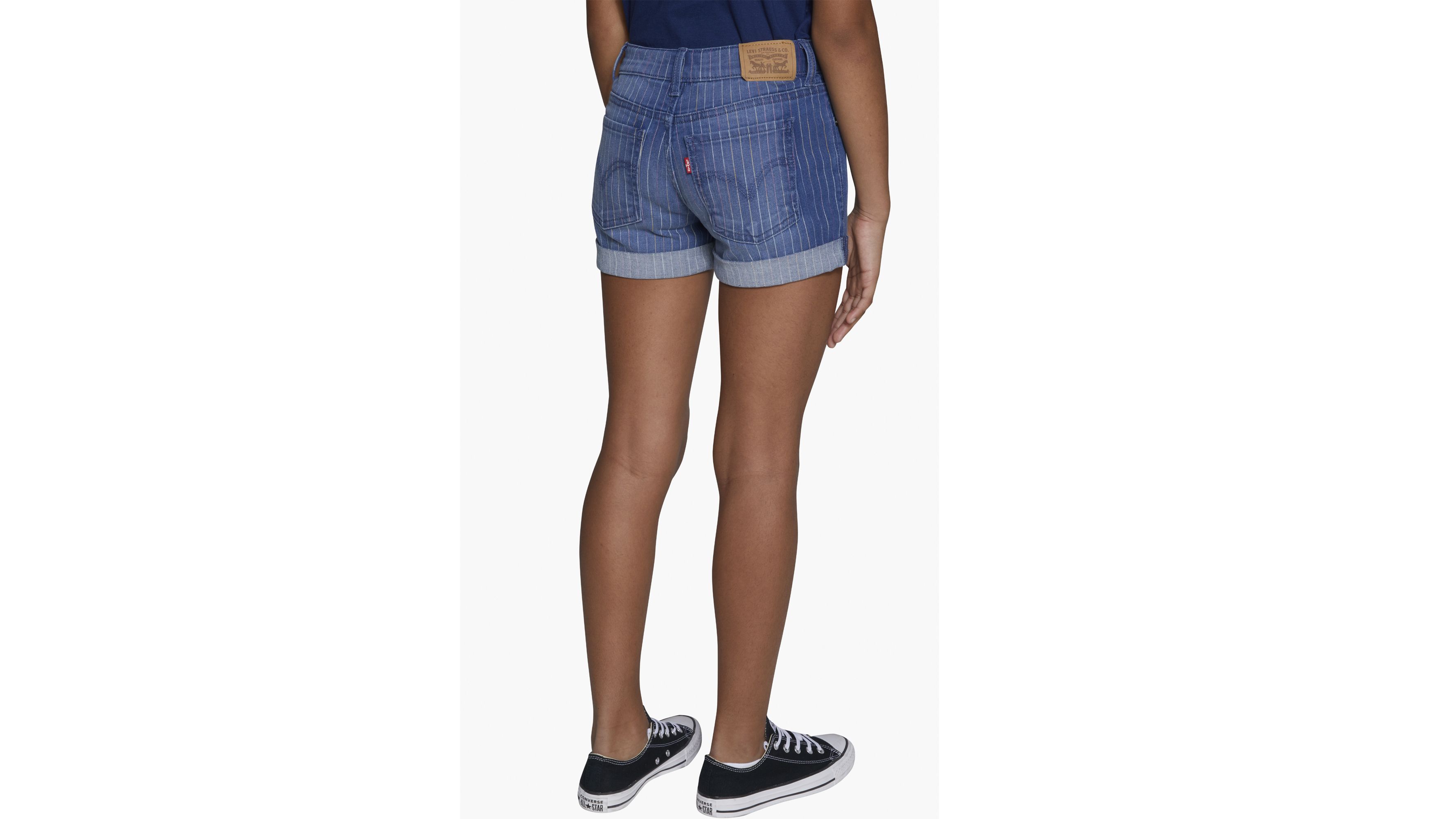 Rainbow Stripe Shorty Big Girls Shorts 716 Medium Wash Levi's® US