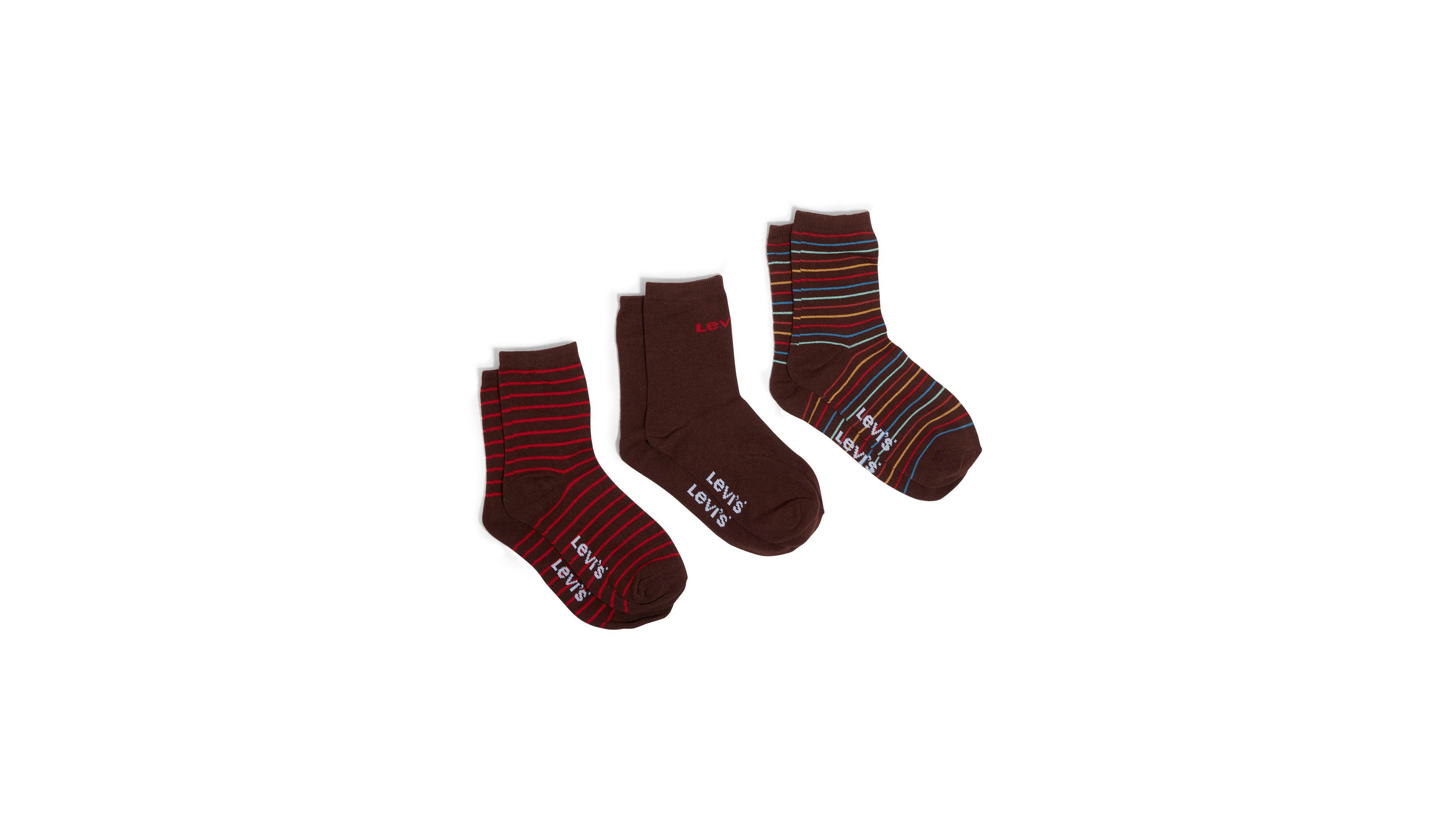 Striped Short Cut Socks (3 Pack) Multicolor Levi's® US