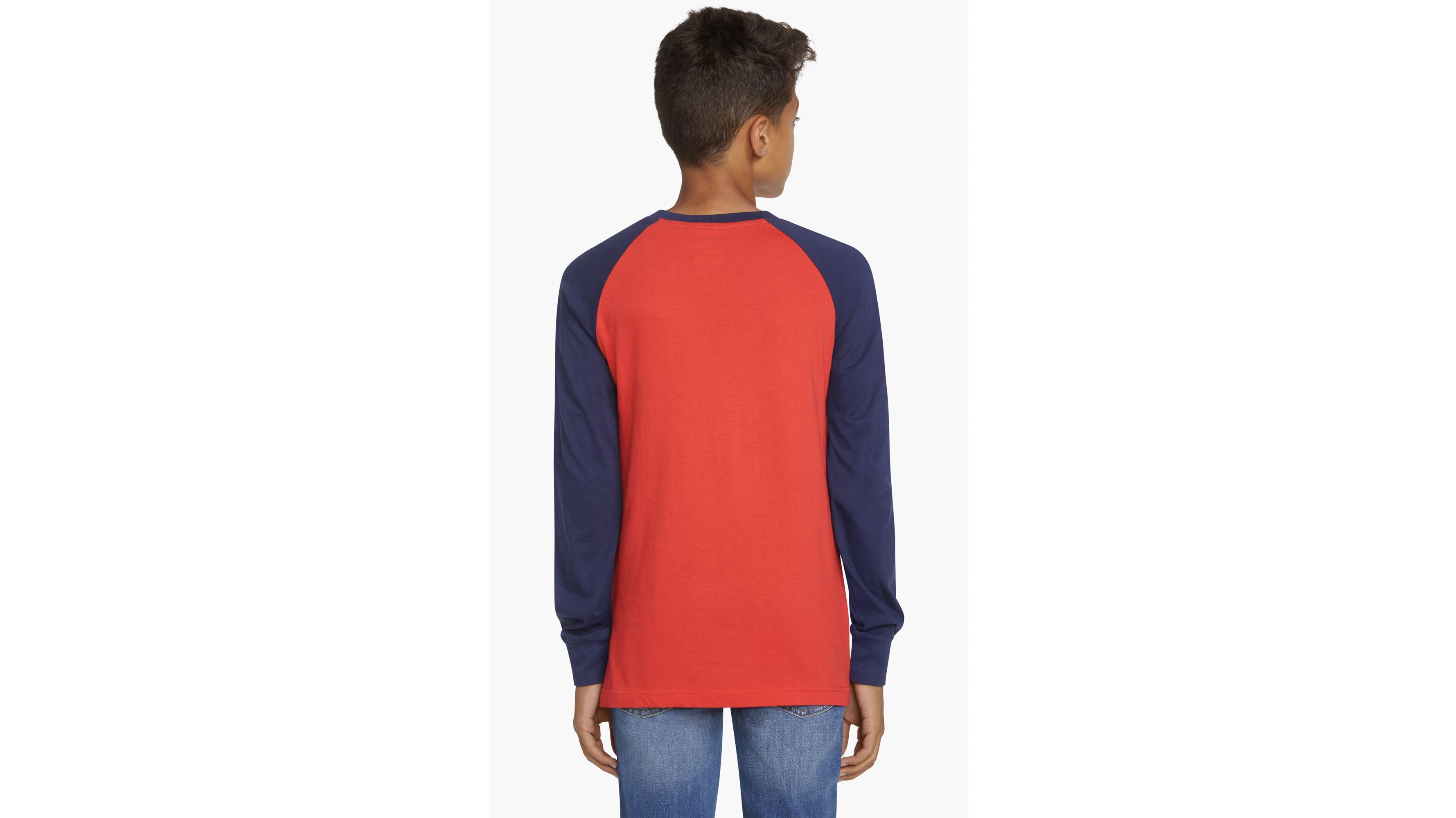 Levi's® Long Sleeve Baseball Tee Big Boys Sxl Red Levi's® US