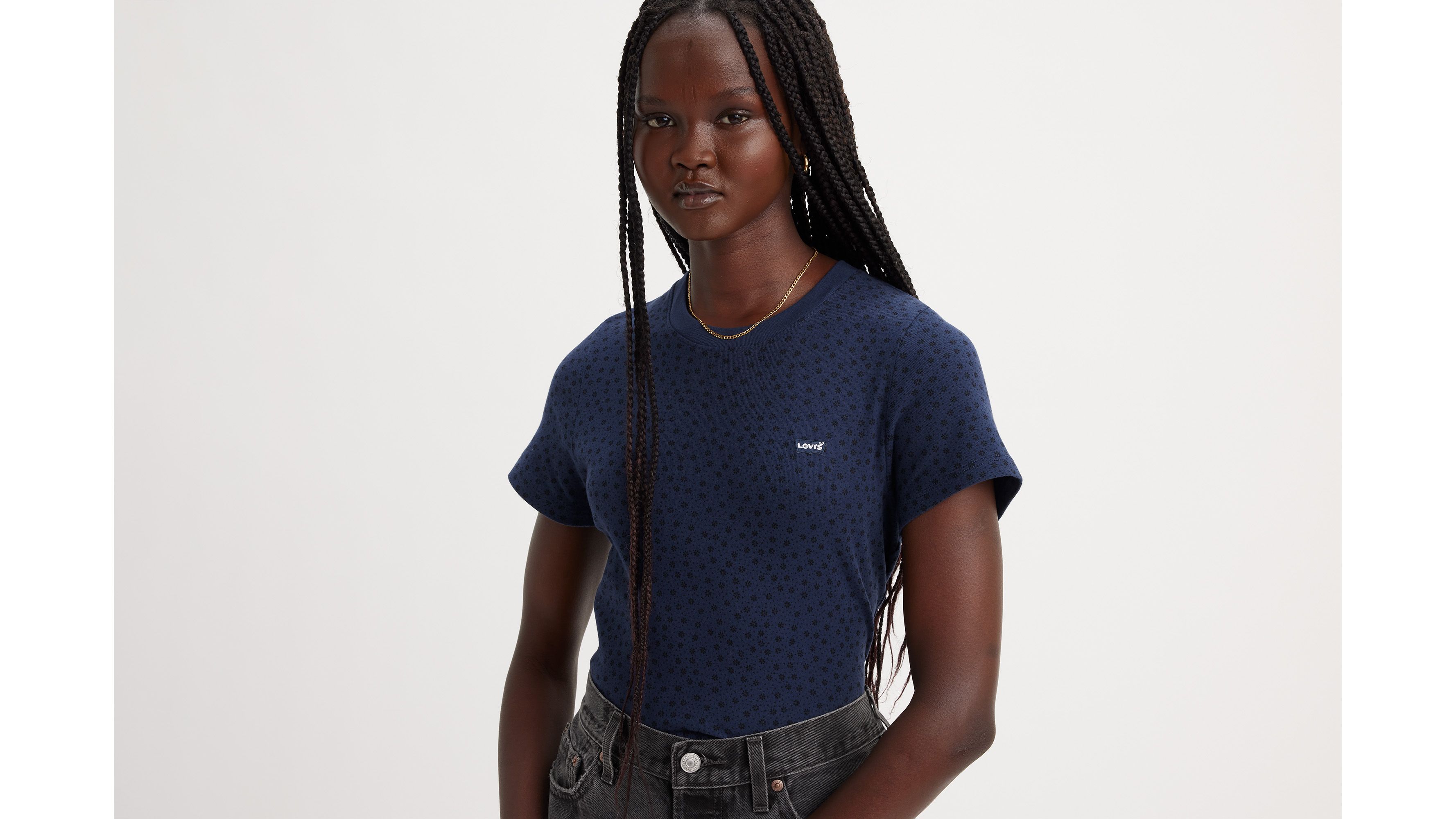 Ribbed Baby Tee Blue Levi's® GB