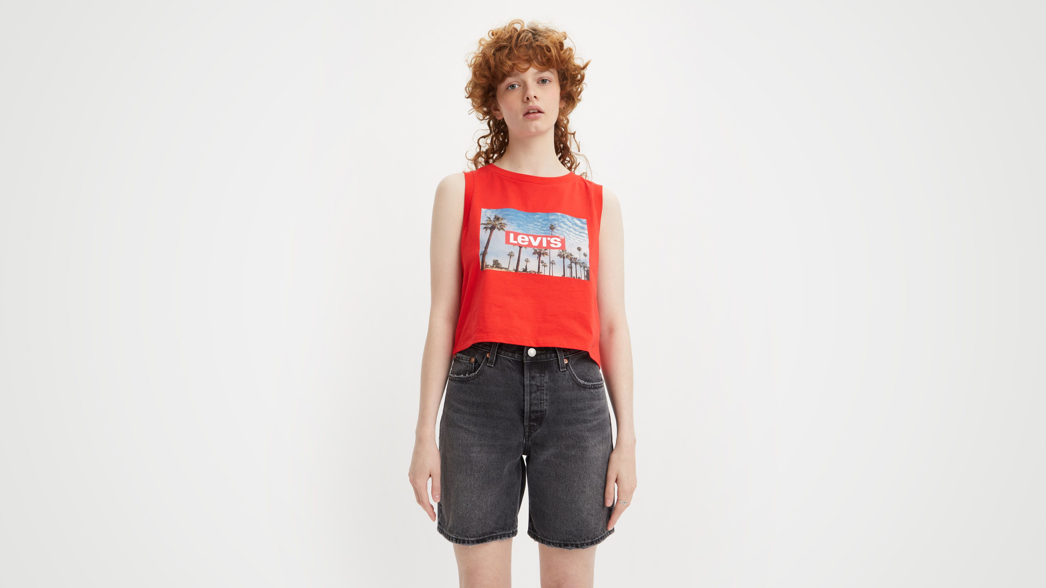 Graphic Crop Tank Top Multi Colour Levi's® HU