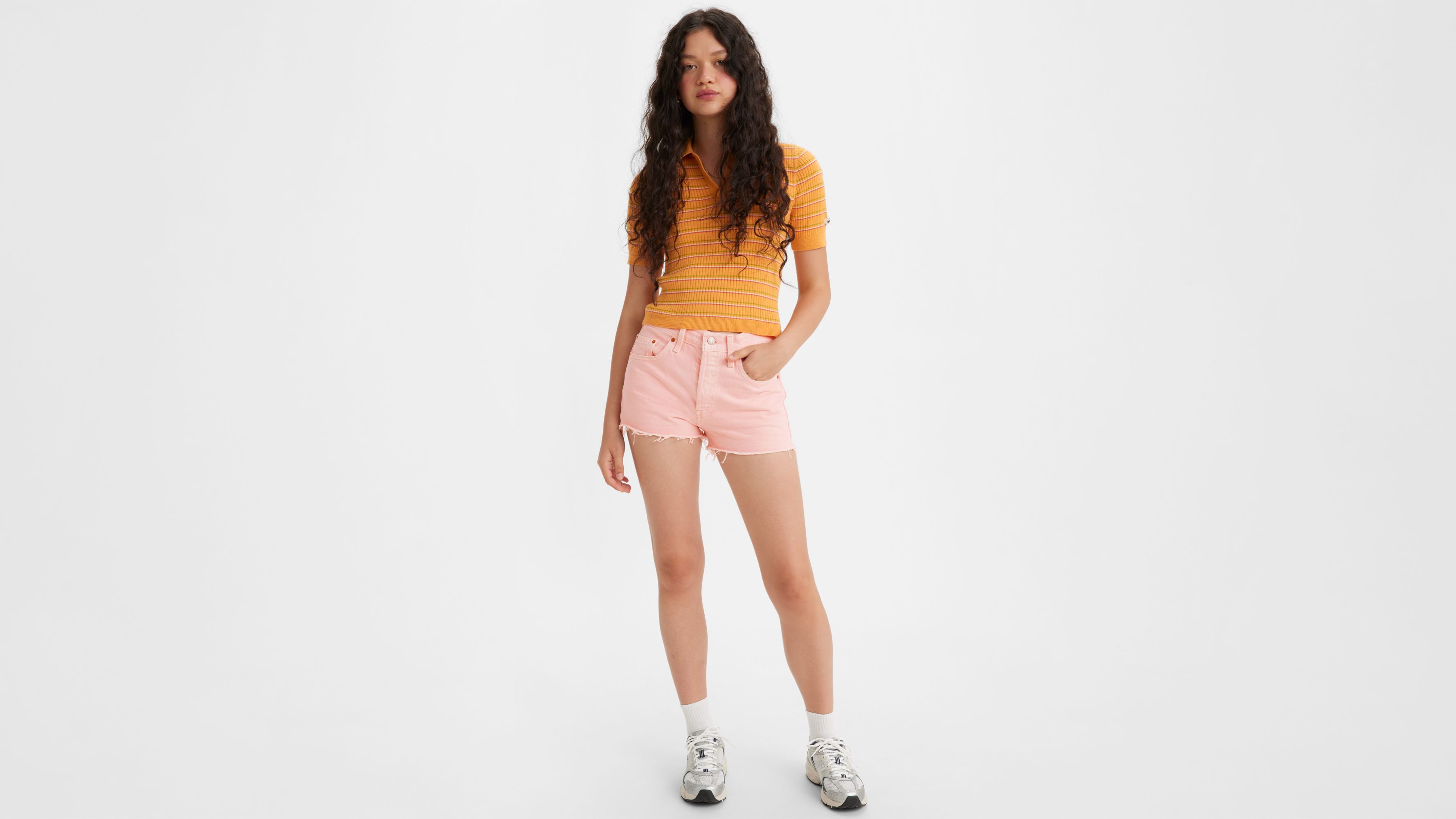 501® High Rise Women's Colored Denim Shorts Pink Levi's® US
