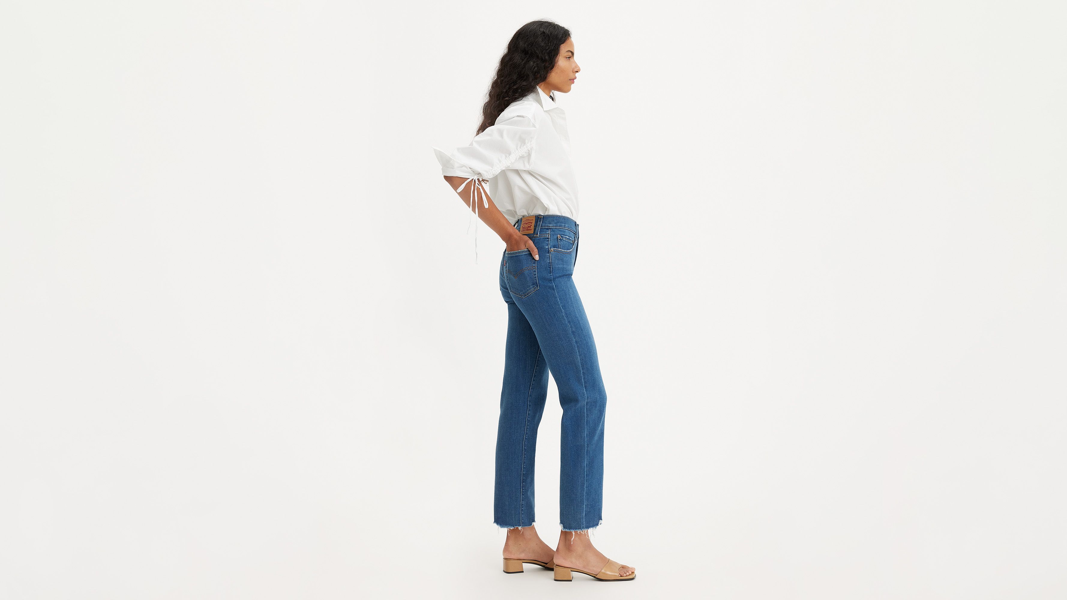 724 High Rise Slim Straight Fit Cropped Women's Jeans Dark Wash Levi's® US