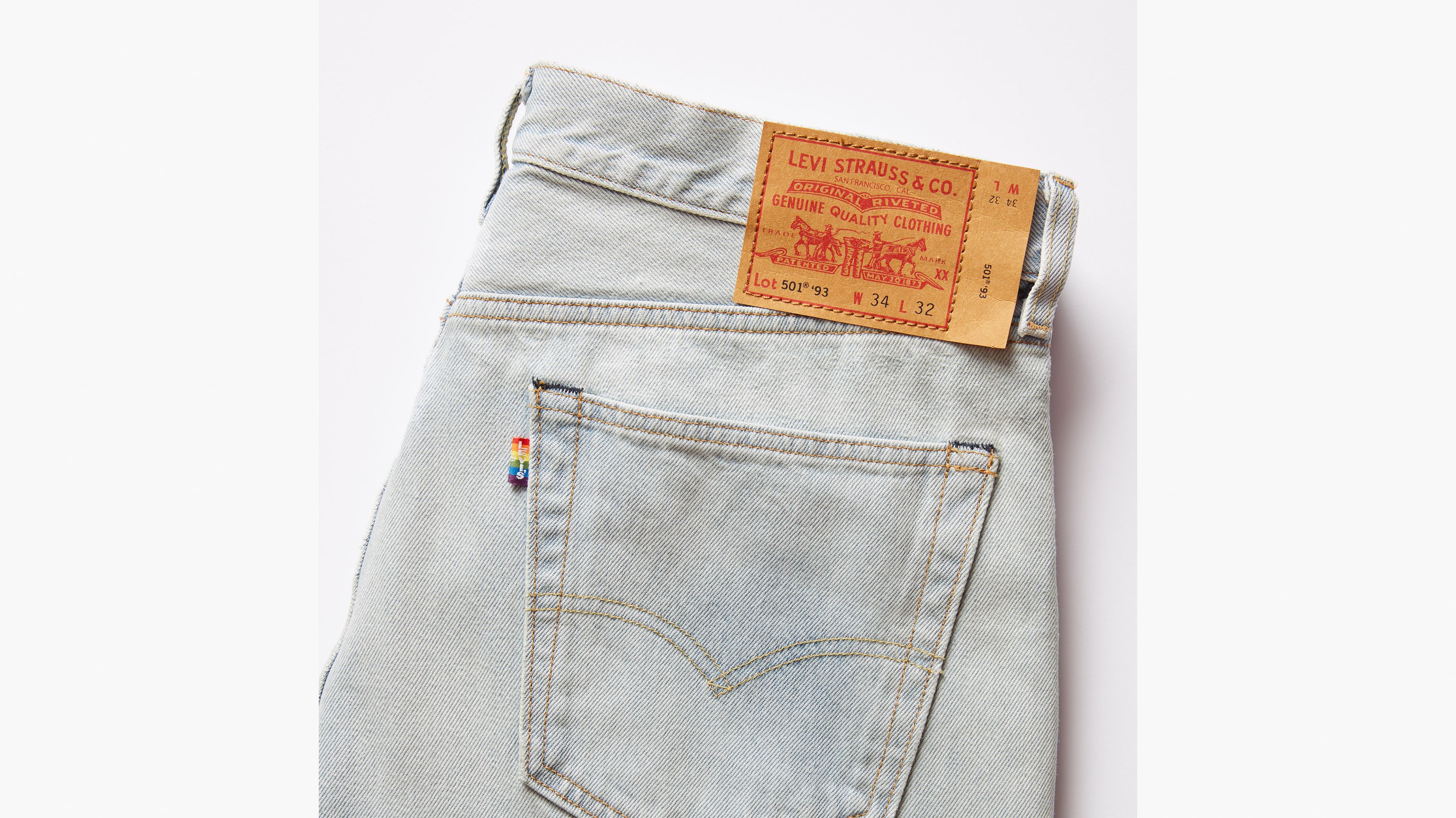 Levi's® Pride 501® '93 Straight Fit Jeans Light Wash Levi's® US