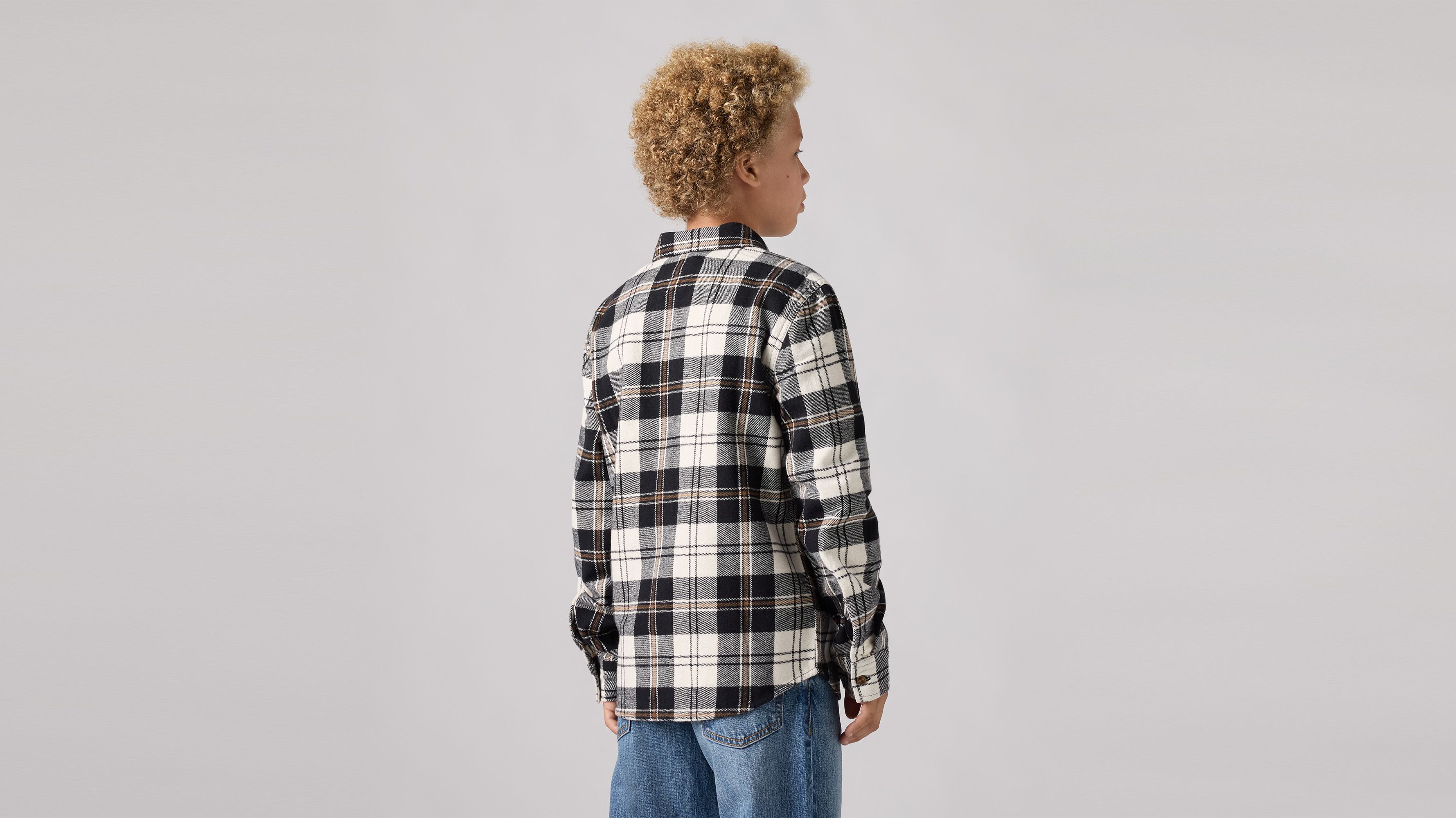 Teenager Flanellshirt Schwarz Levi's® DE