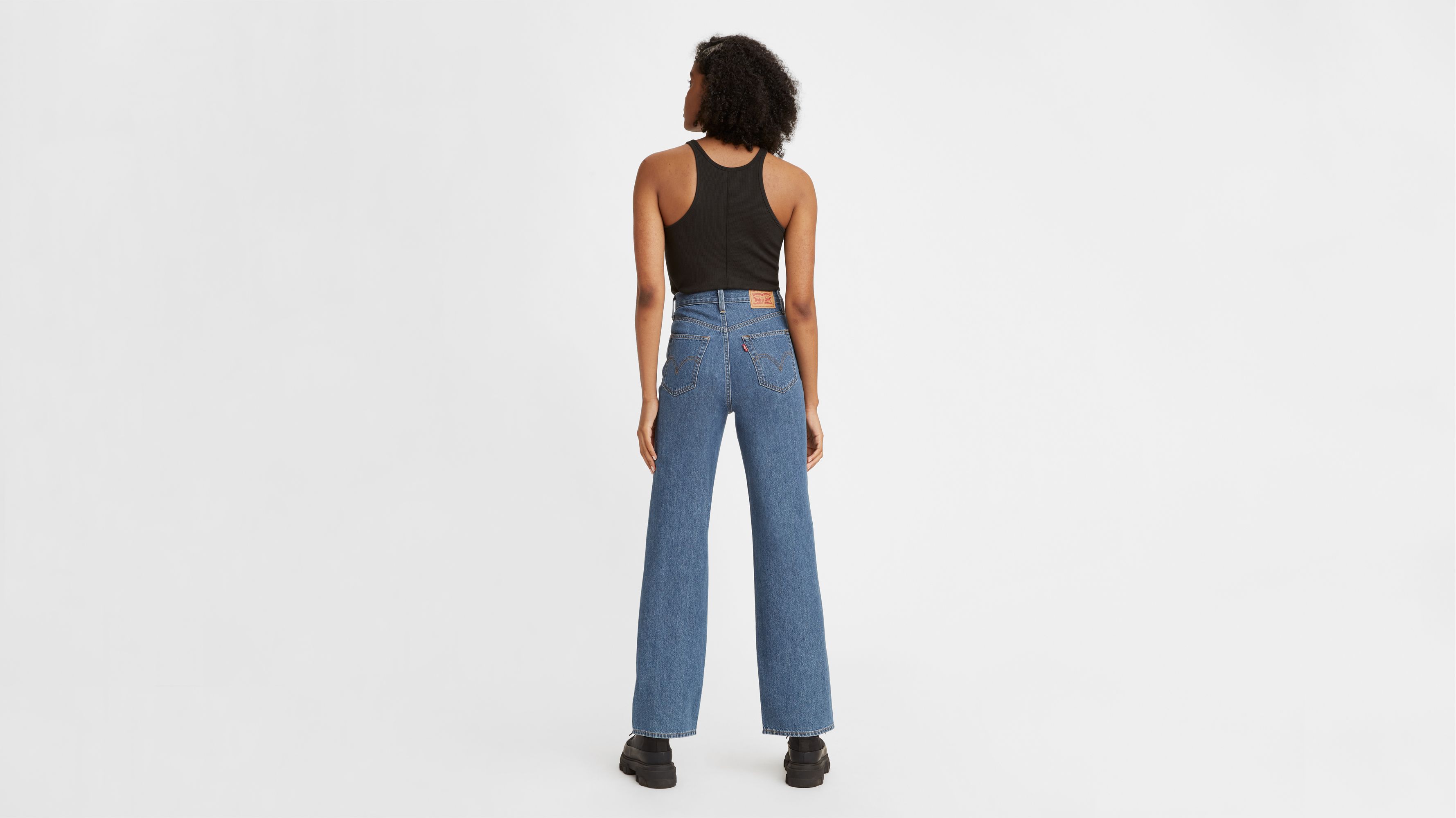 High Waisted Straight Jeans Blue Levi's® AM