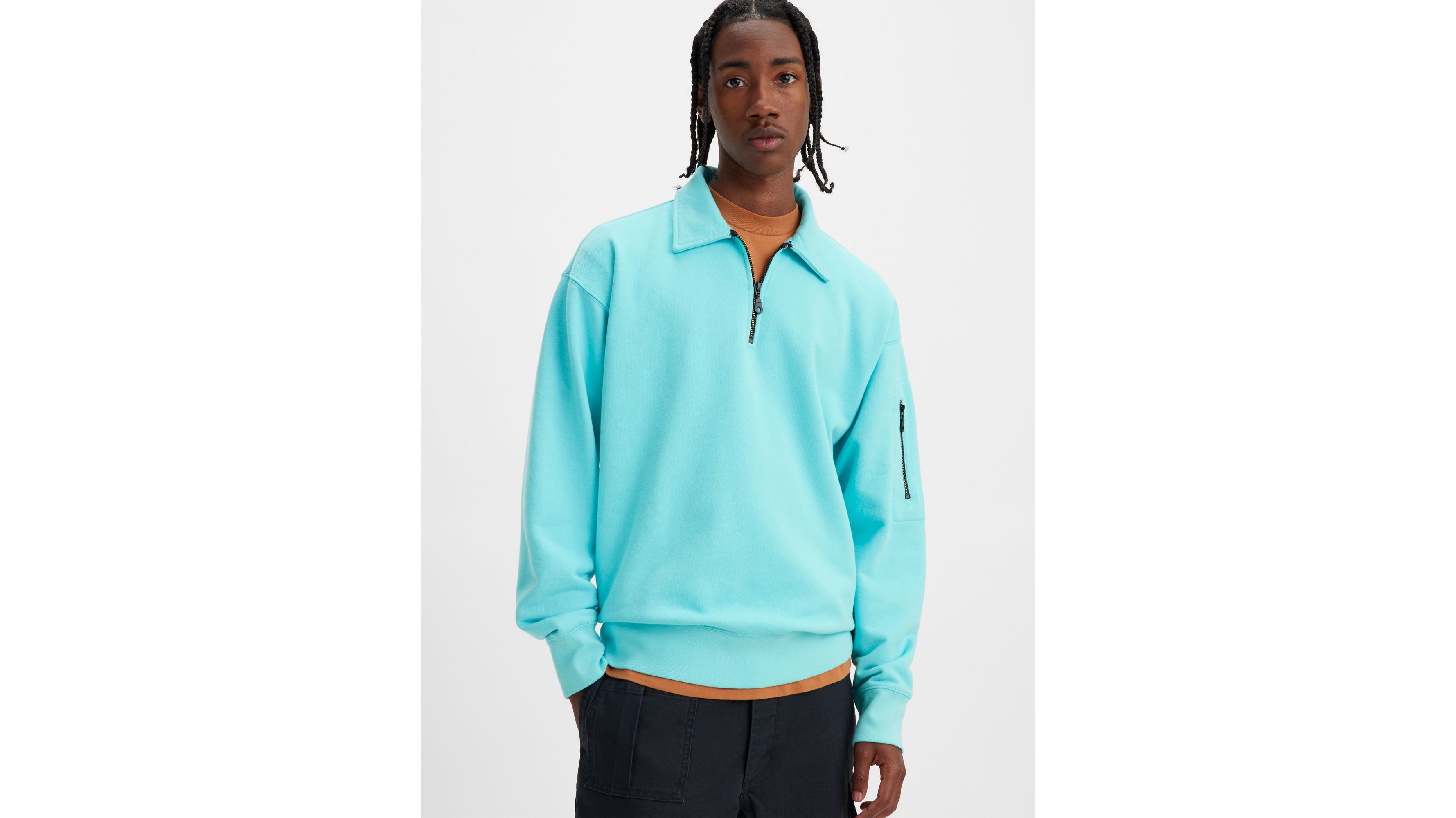 Levi's® Skate™ New Quarter Zip Pullover Blue Levi's® SE
