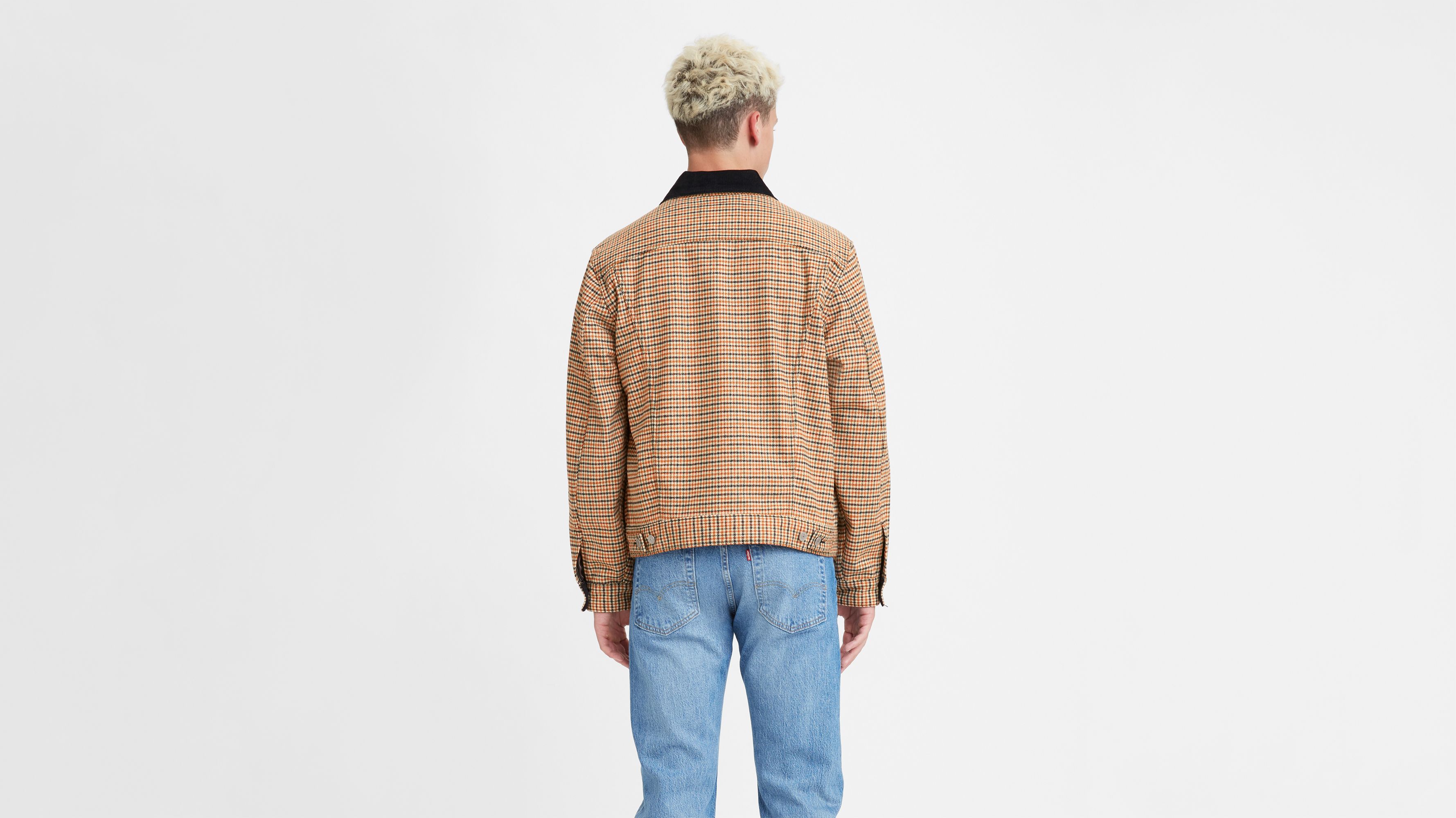 Plaid Lined Vintage Fit Trucker Jacket White Levi's® CA