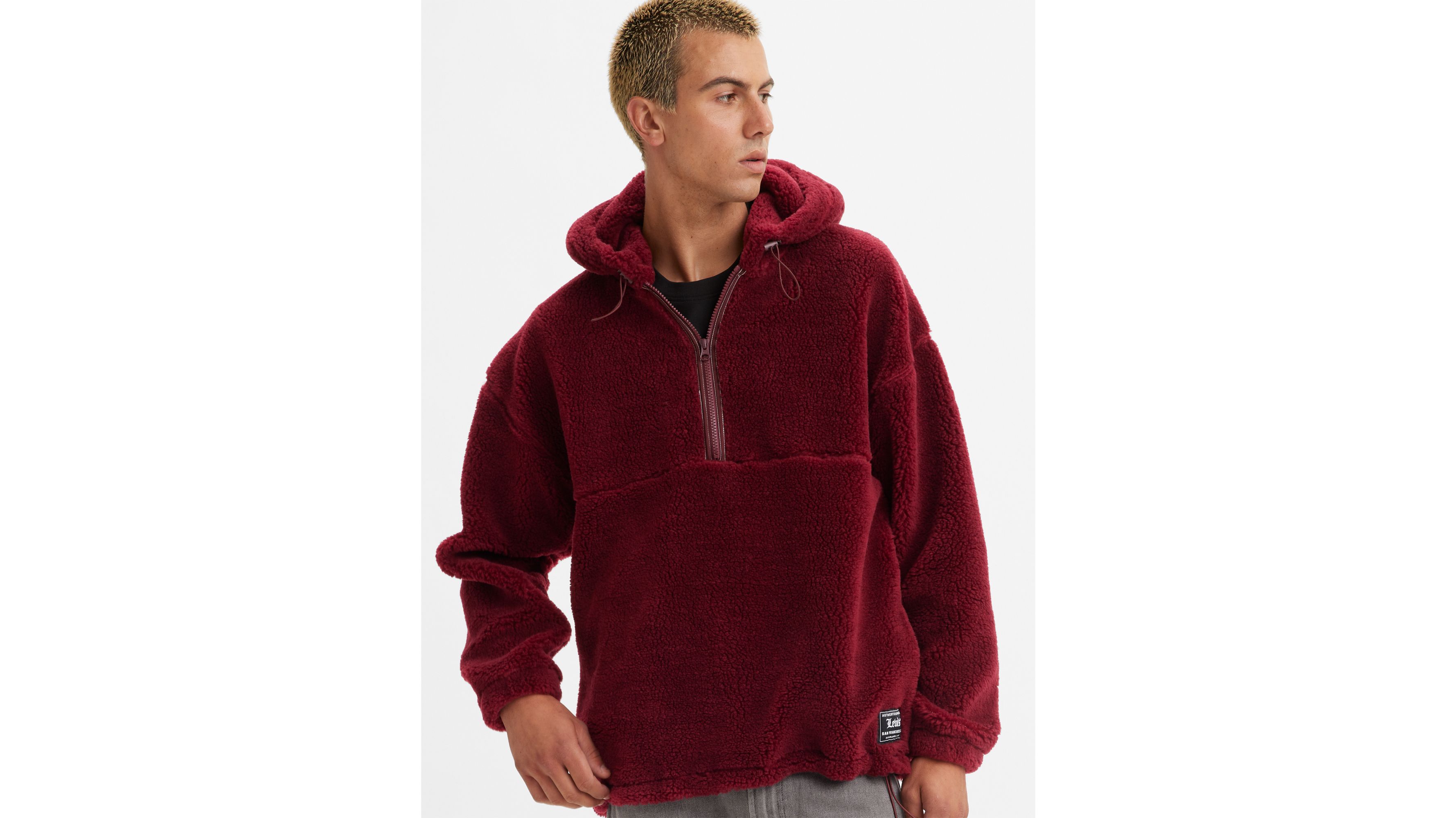 Cozy Half Zip Hoodie Red Levi's® ES