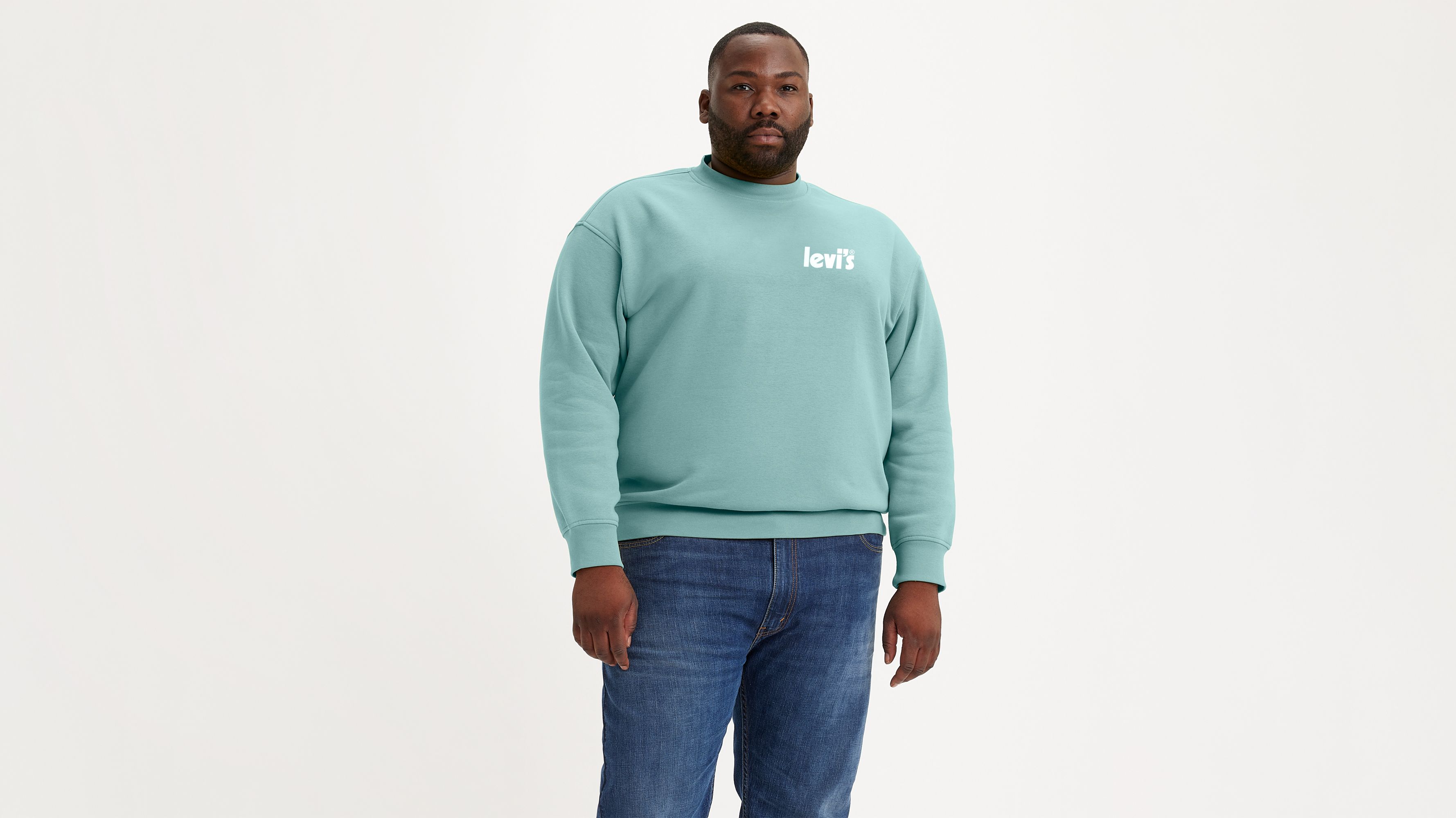 Relaxed Graphic Crewneck Sweatshirt (big & Tall) Blue Levi's® BA