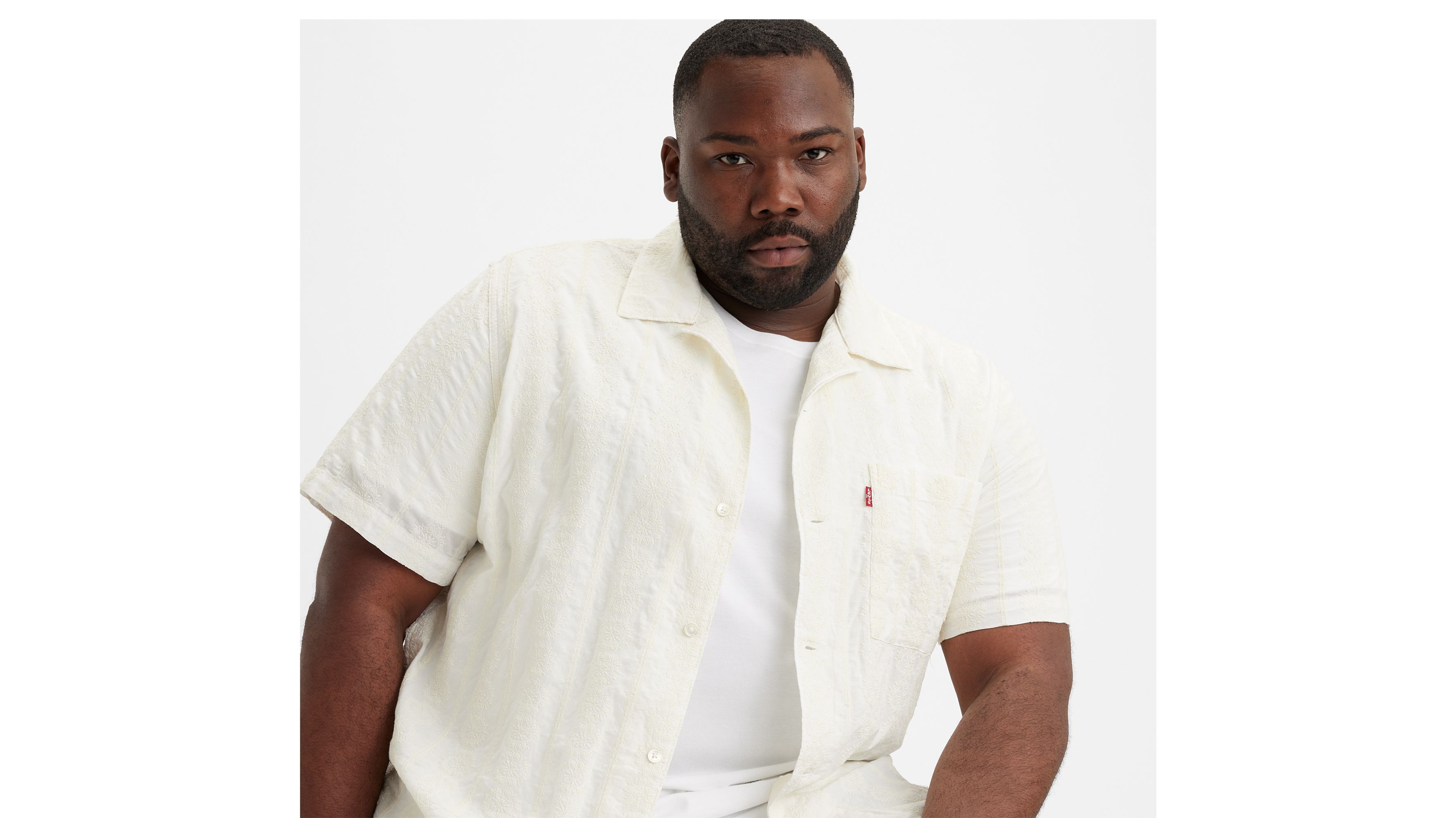 Sunset Camp Shirt (big & Tall) White Levi's® IS