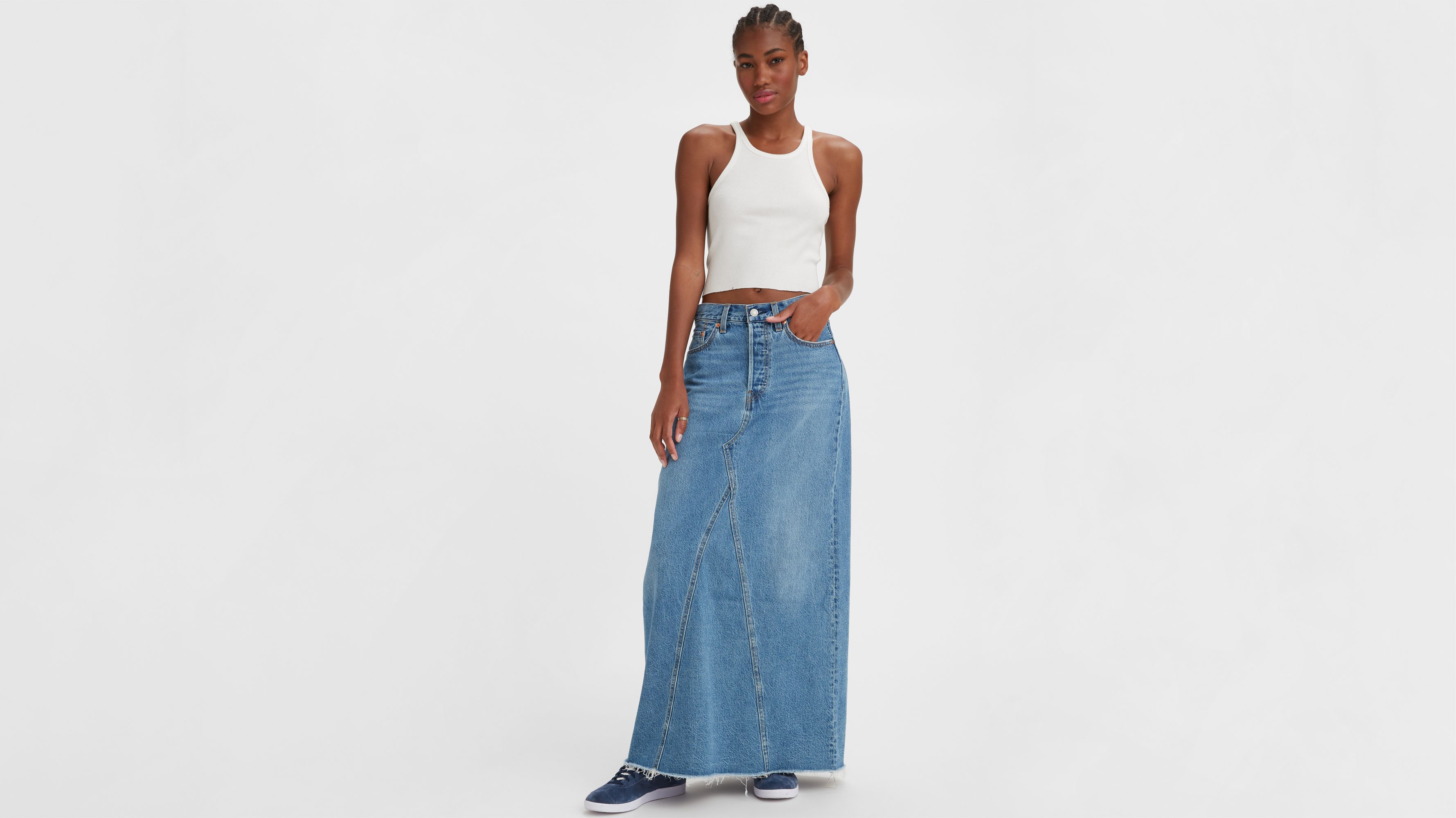 Iconic Long Skirt Medium Wash Levi's® US