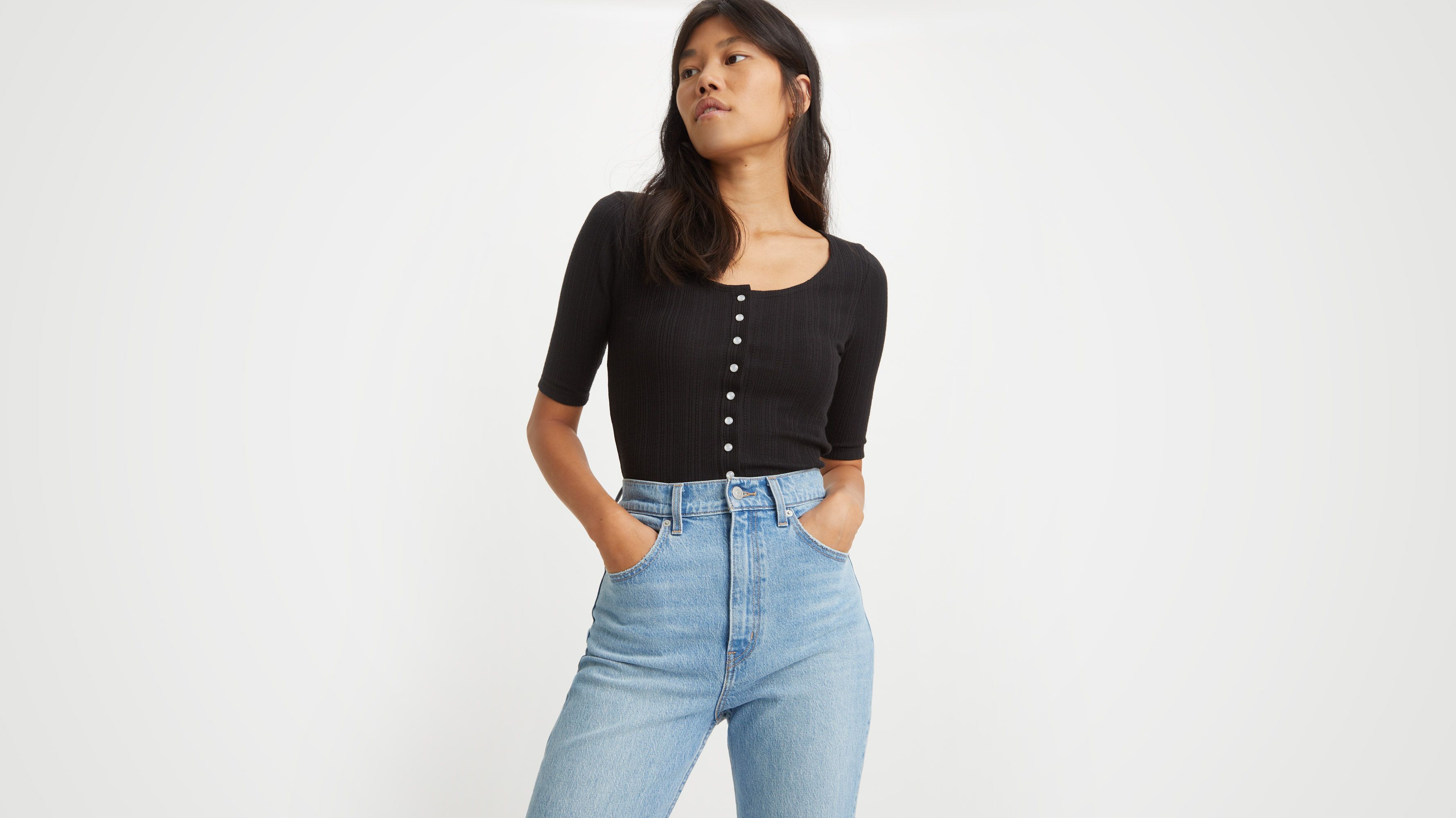 Dry Goods Pointelle Top Black Levi's® GI