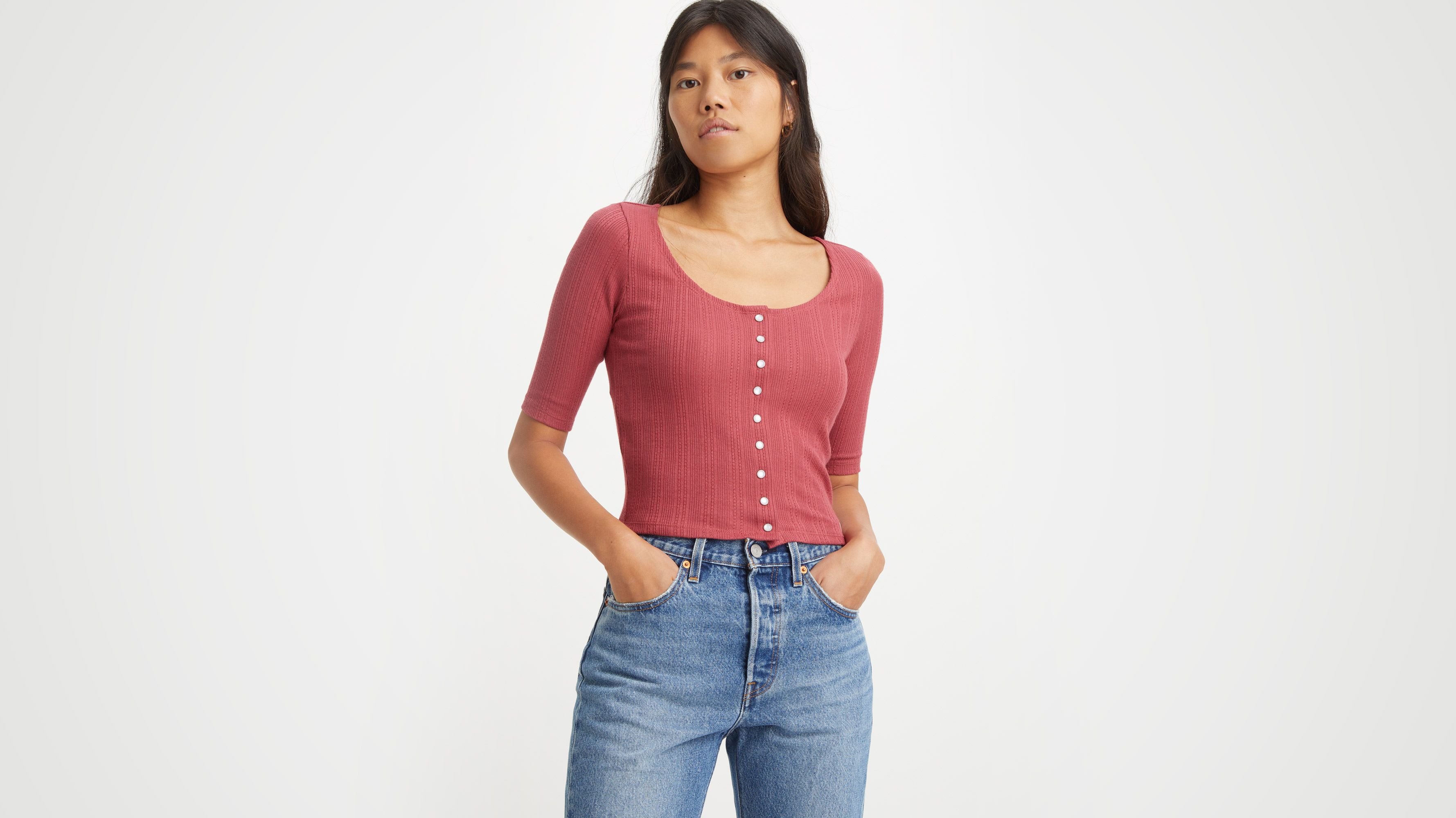 Dry Goods Pointelle Top Red Levi's® US