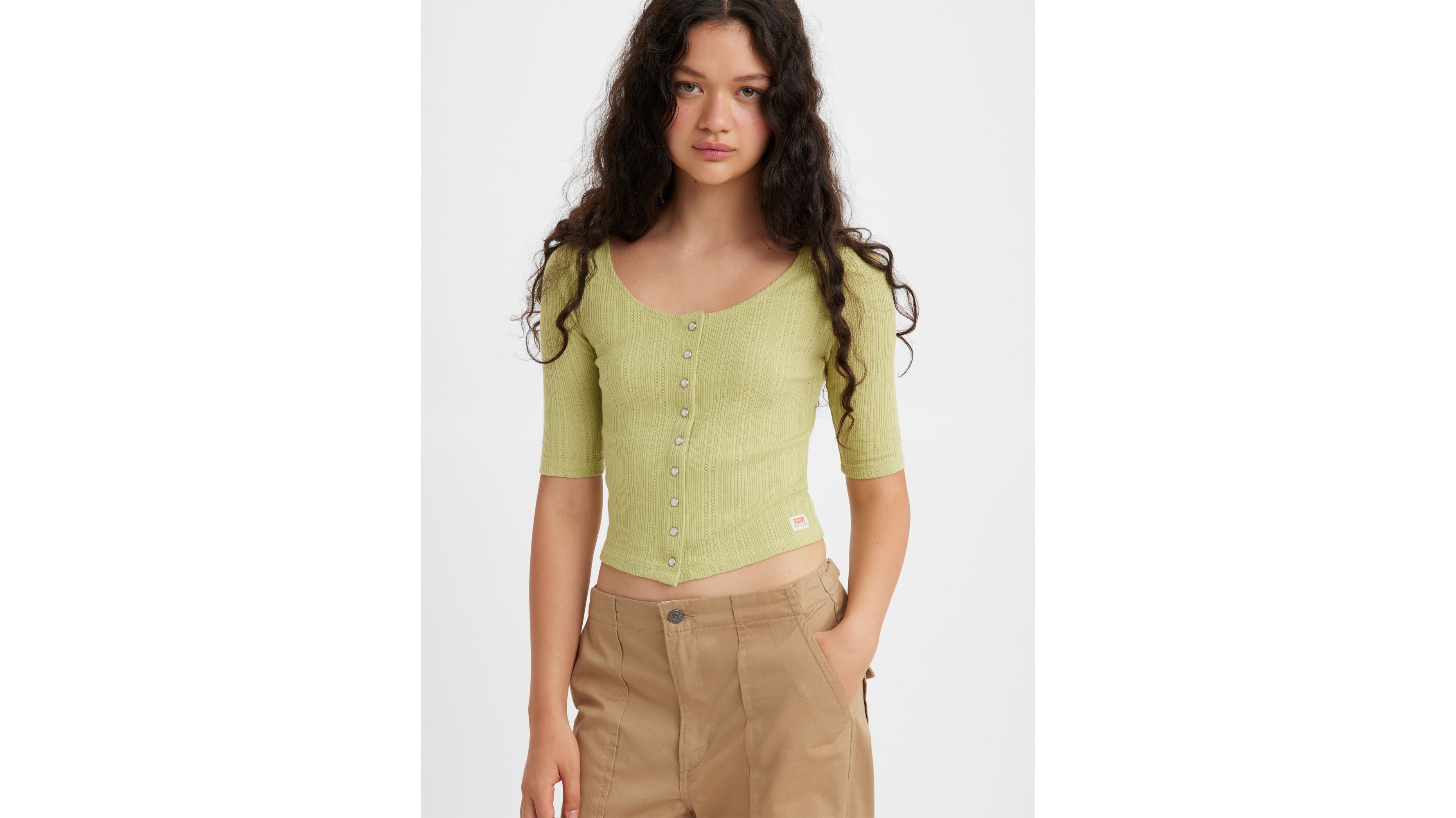 Dry Goods Top Aus Spitzenstoff Grün Levi's® DE