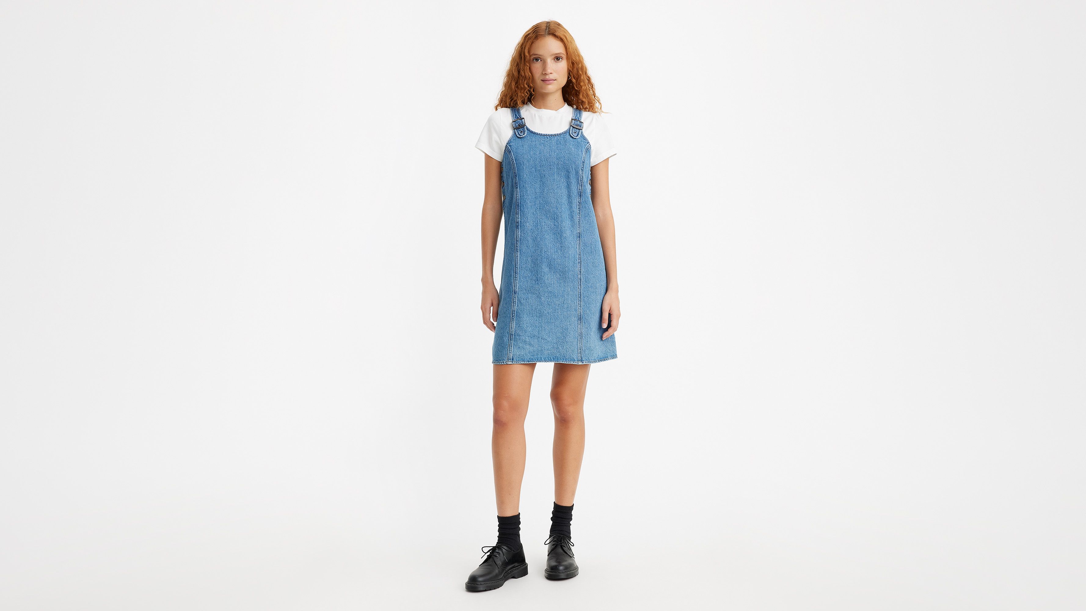 Alyssa Denim Jumper Dress Medium Wash Levi's® US